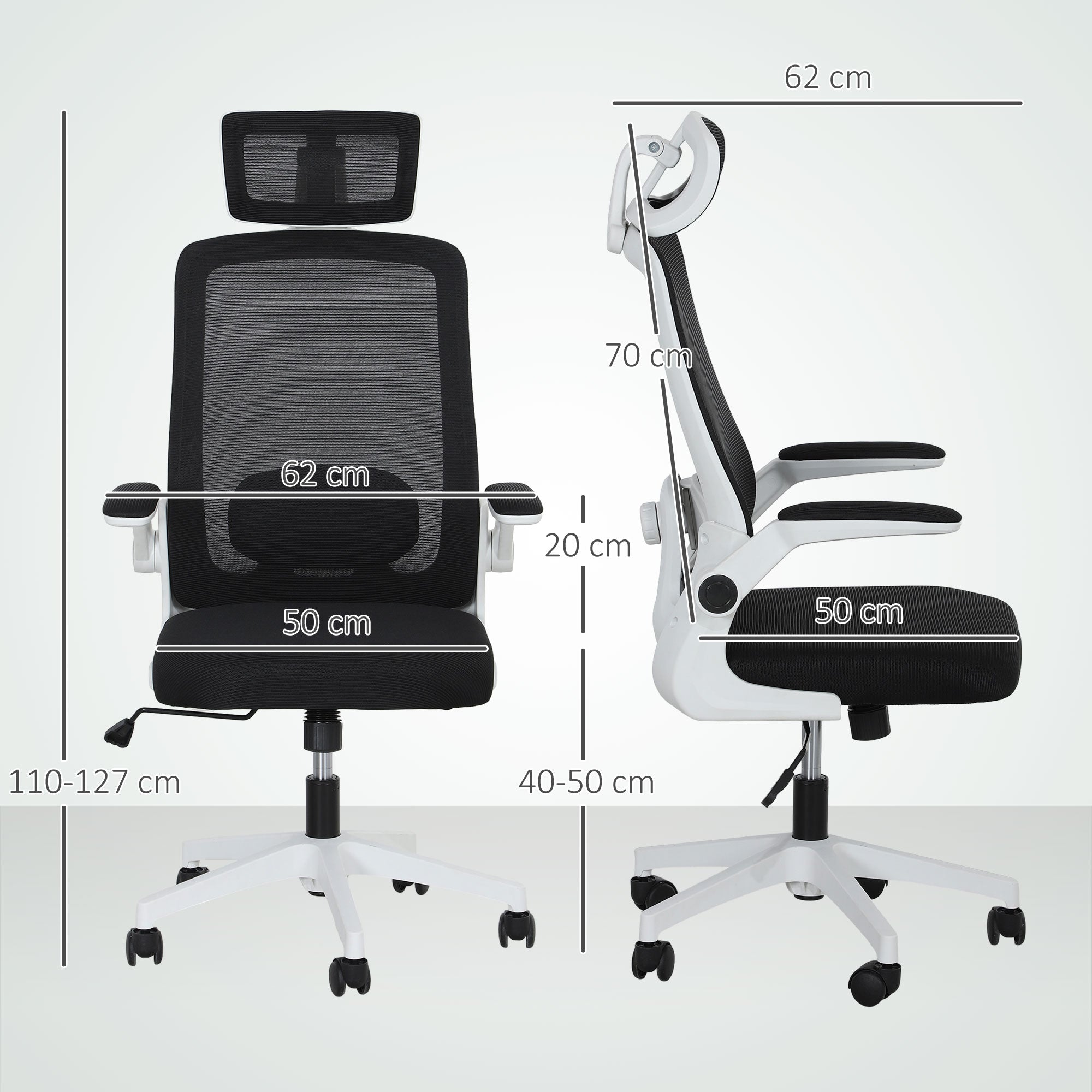 HOMCOM Multi-Adjust Office Chair - Black - anydaydirect