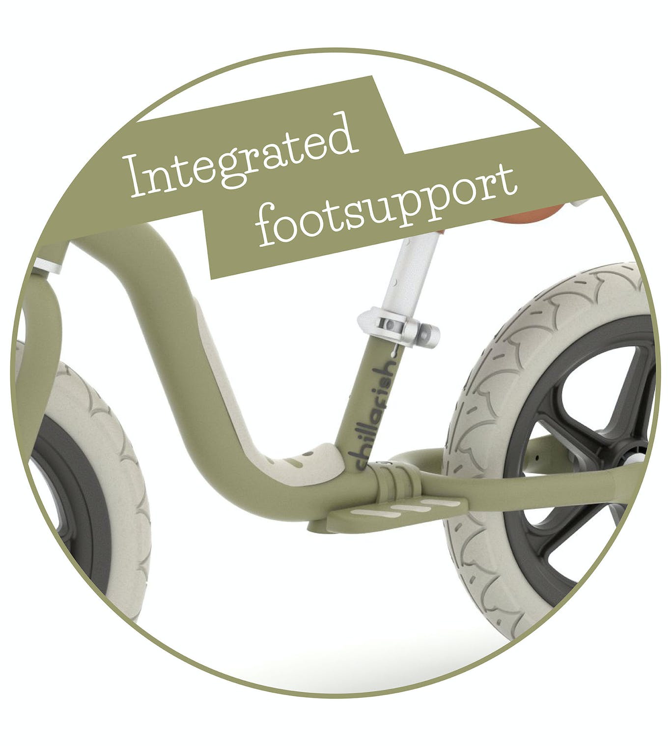 Chillafish Balance Bike Charlie Lux - Olive - anydaydirect