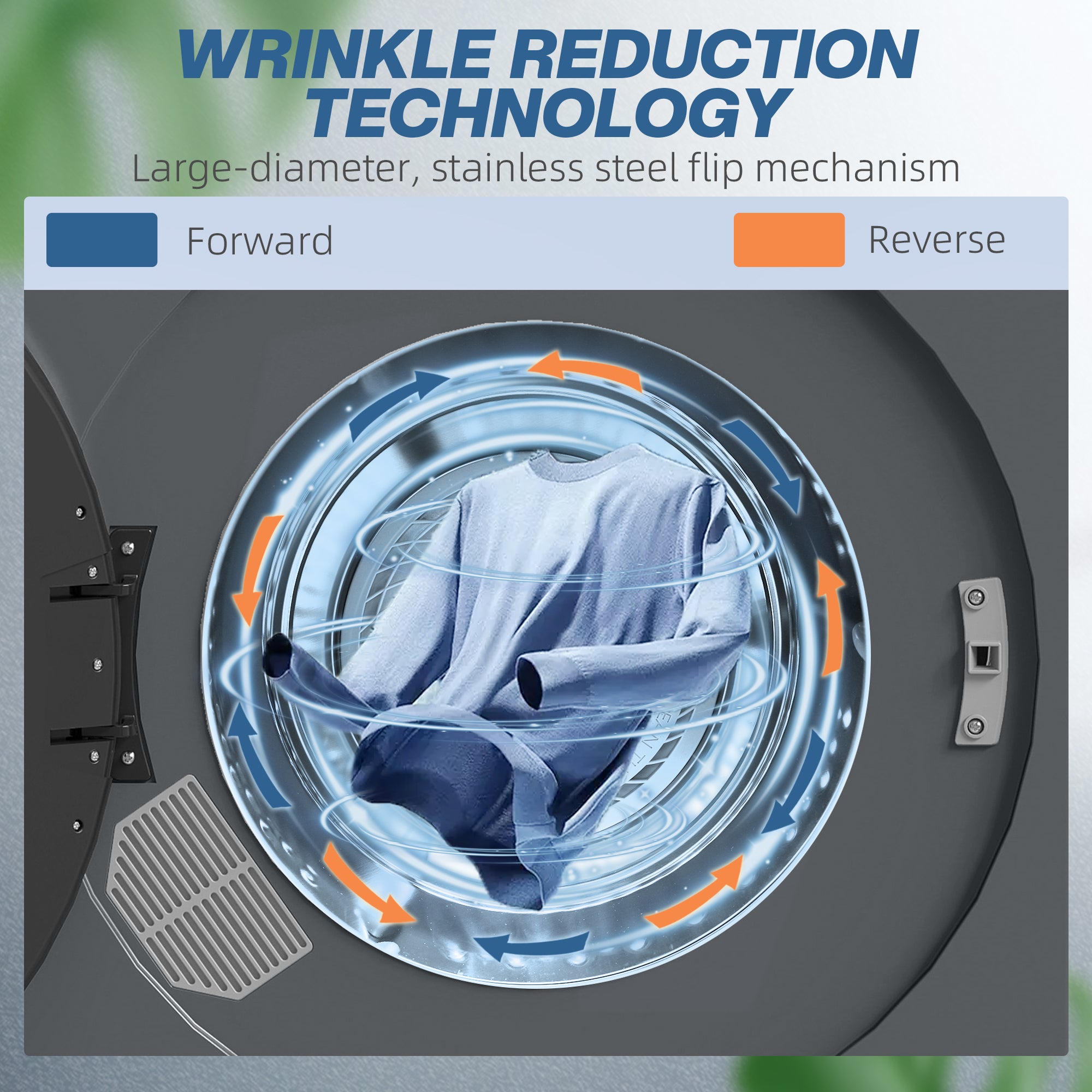 HOMCOM 4kg Compact 40-60? Tumble Dryer - Grey - anydaydirect