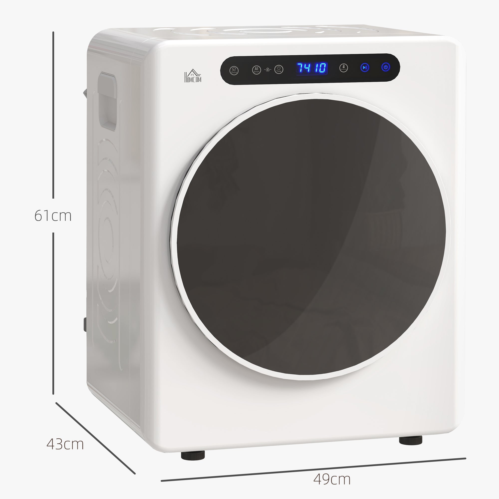 HOMCOM 4kg Compact 40-60? Tumble Dryer - White - anydaydirect
