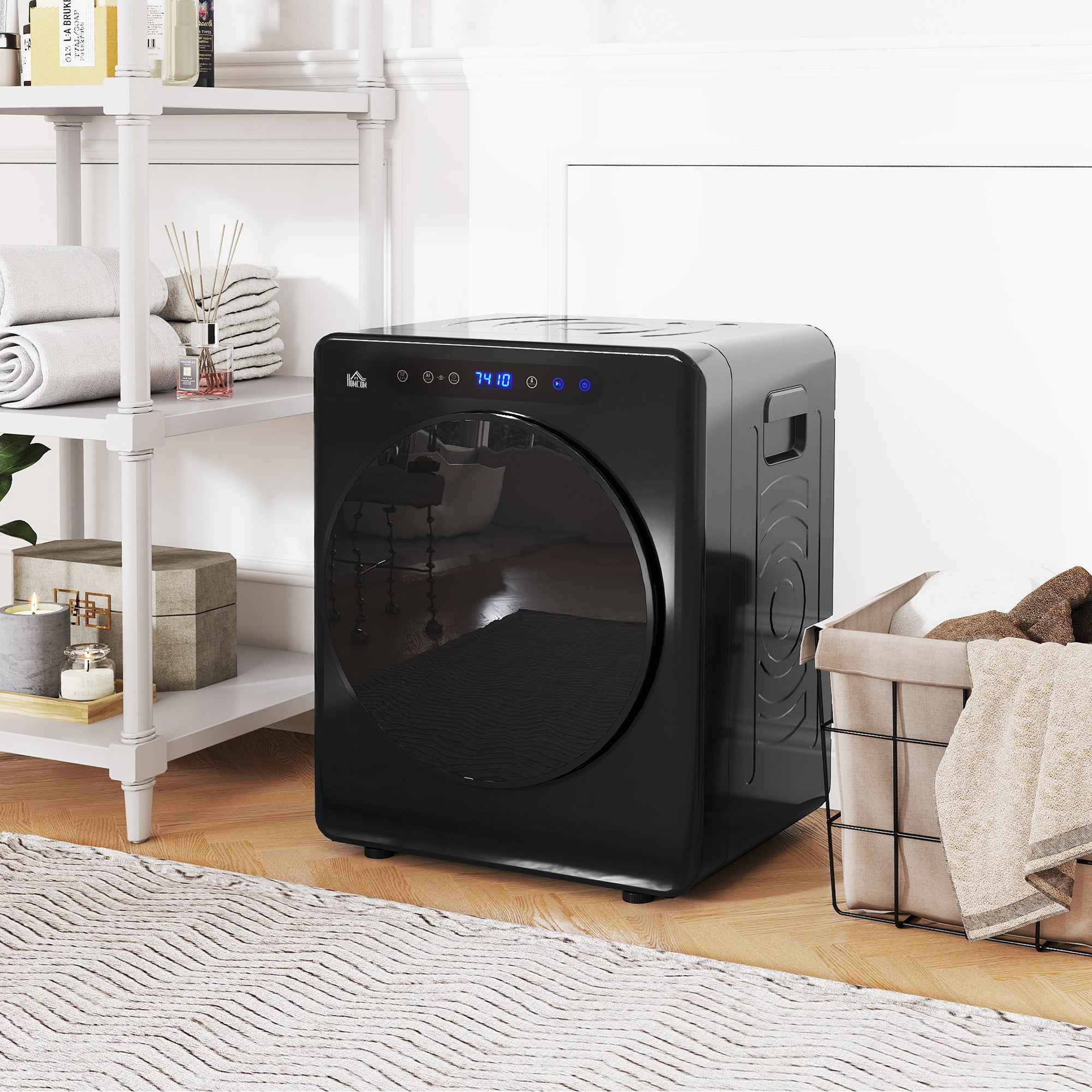 HOMCOM 4kg Compact 40-60? Tumble Dryer - Black - anydaydirect
