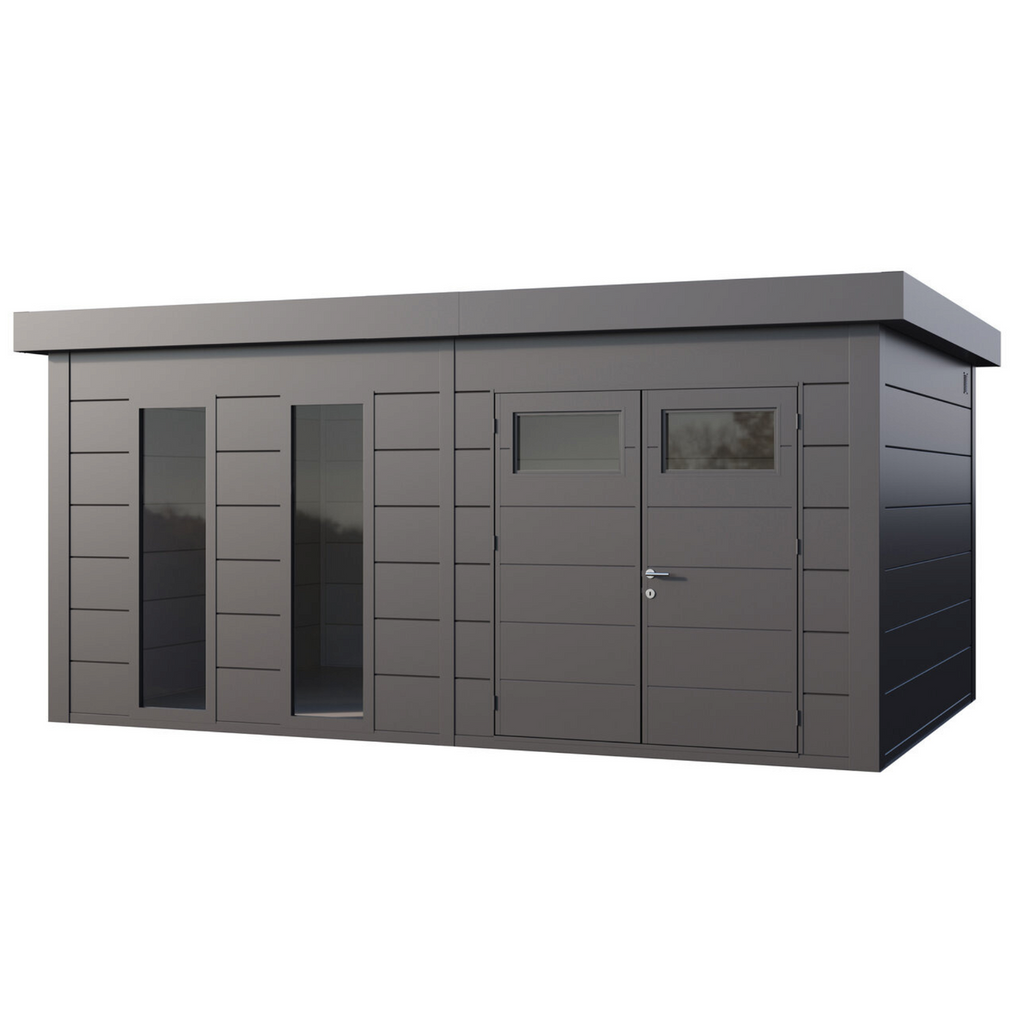 Telluria 18x12ft Eleganto Premier Steel Shed Office - 5.4m x 3.6m - anydaydirect