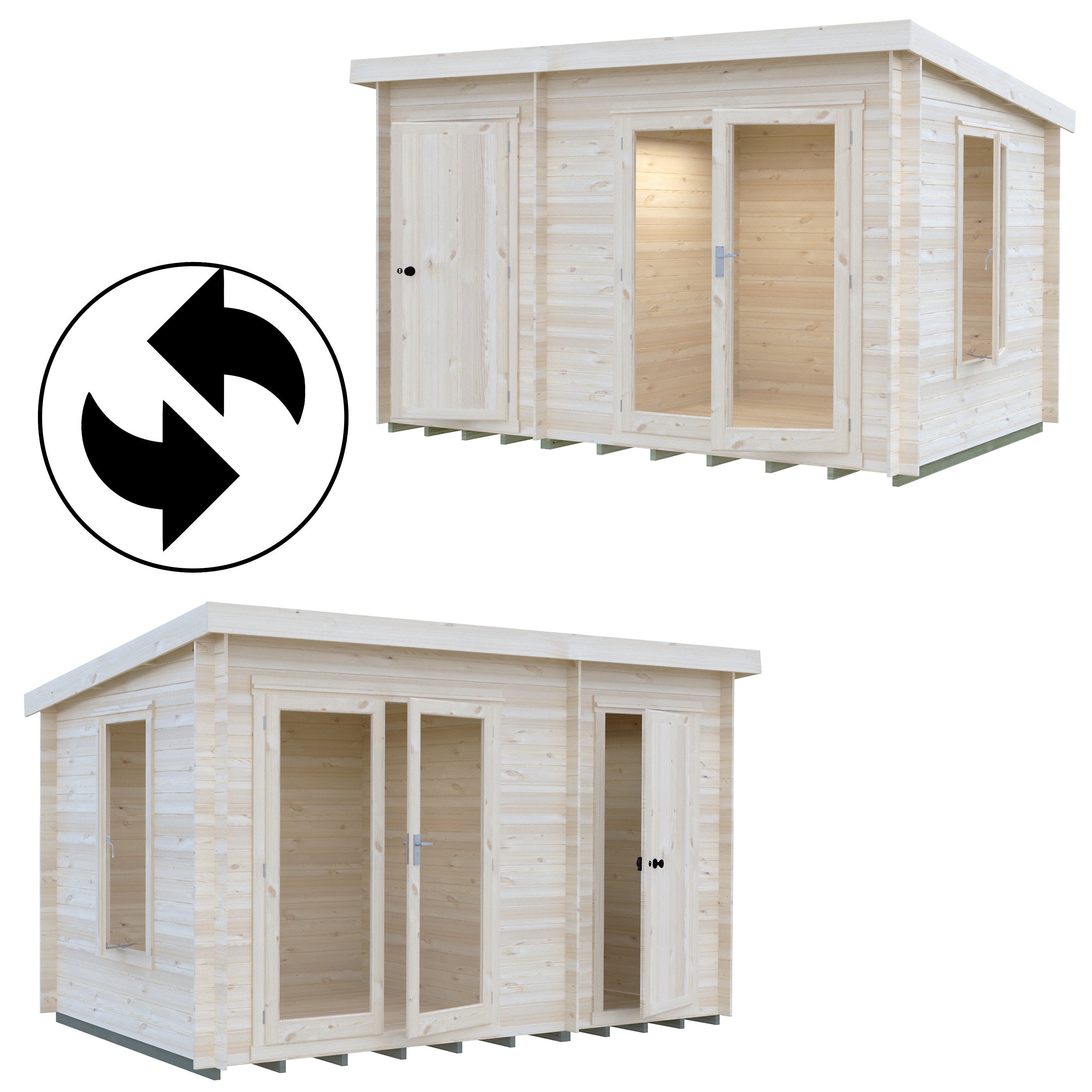 Shire Elm 8x12 Log Cabin