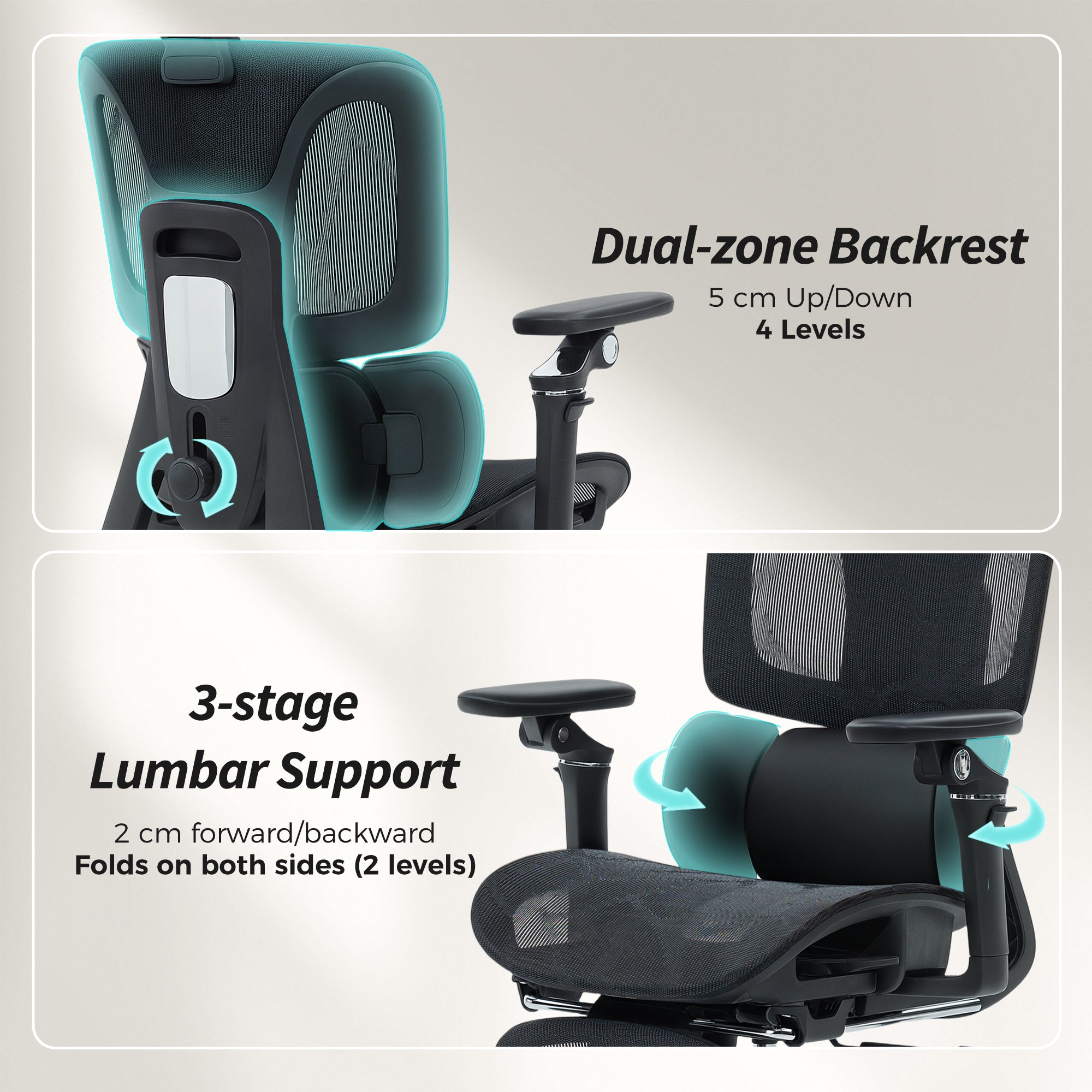 HOMCOM Ergonomic Office Chair Special, High Back Mesh Desk Chair, Black - anydaydirect