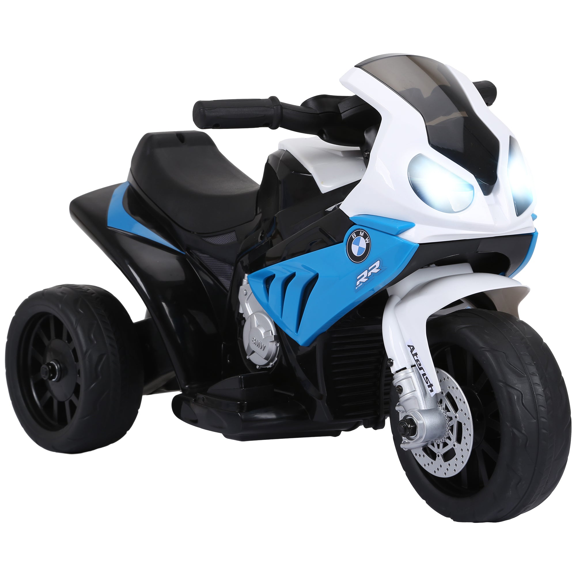 HOMCOM 6V BMW S1000RR Licensed Kids Electric Motorbike with Headlight, Music, Blue - anydaydirect