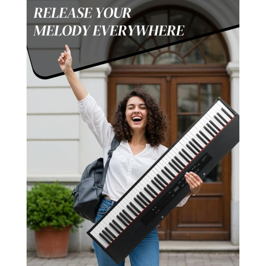 Glarry GPP-203D01 88 Key Full Size Semi-Weighted Standard Electric Digital Piano Black - anydaydirect