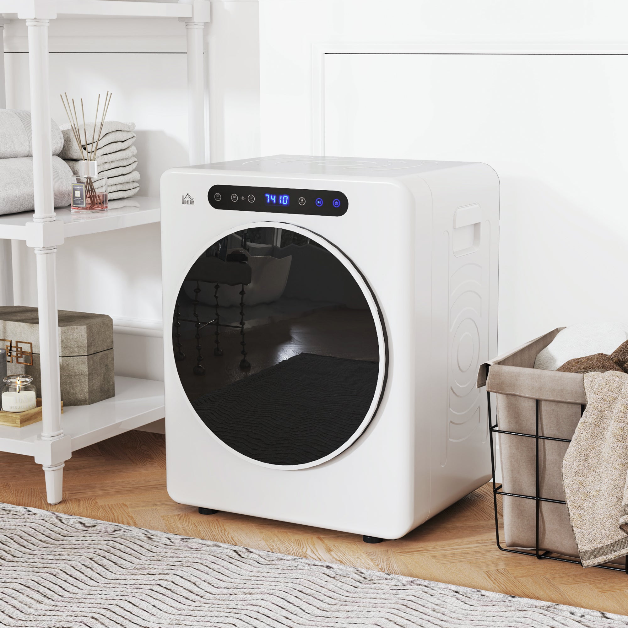 HOMCOM 4kg Compact 40-60? Tumble Dryer - White - anydaydirect