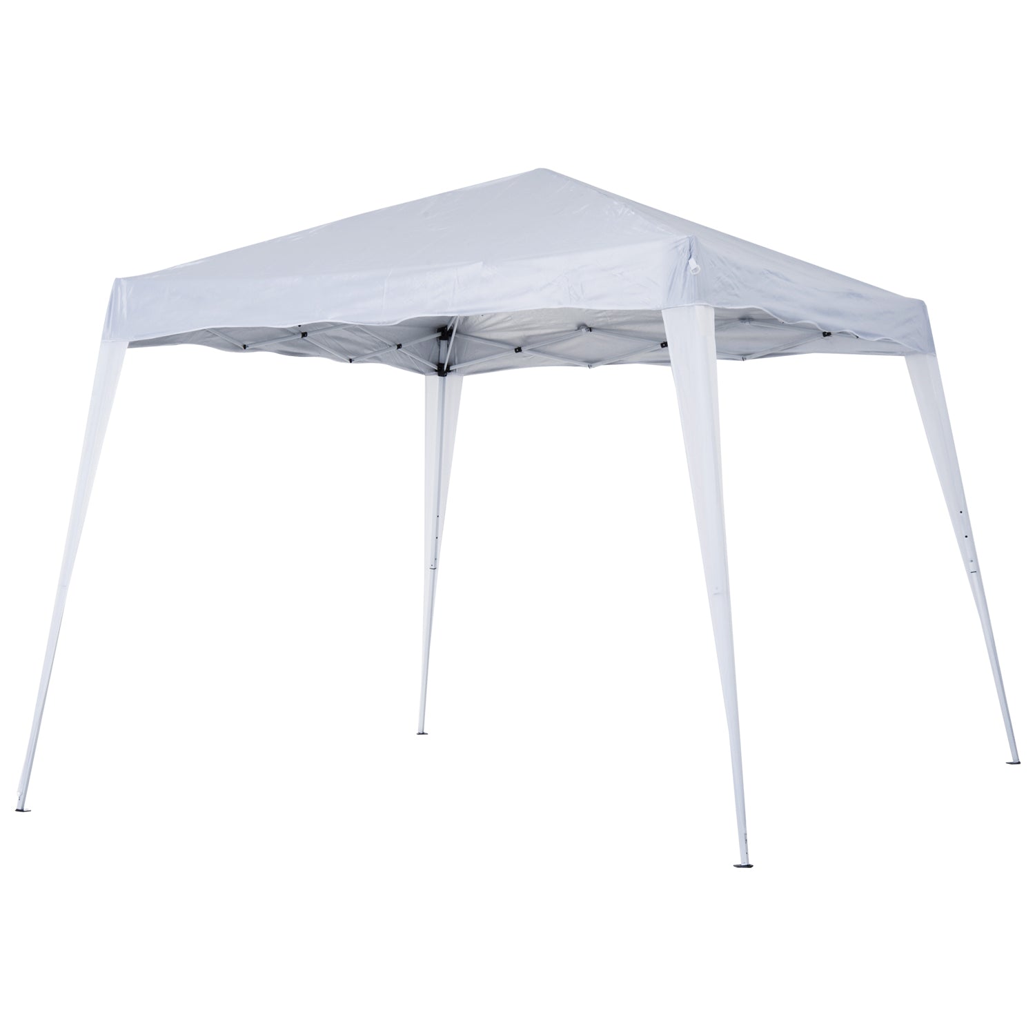 Outsunny 3 M x 3 M Base/ 2.5 M x 2.5 M Top Pop Up Gazebo with Carry Bag, Height Adjustable Slant Leg Party Tent Instant Event Shelter for Garden, Patio, White - anydaydirect