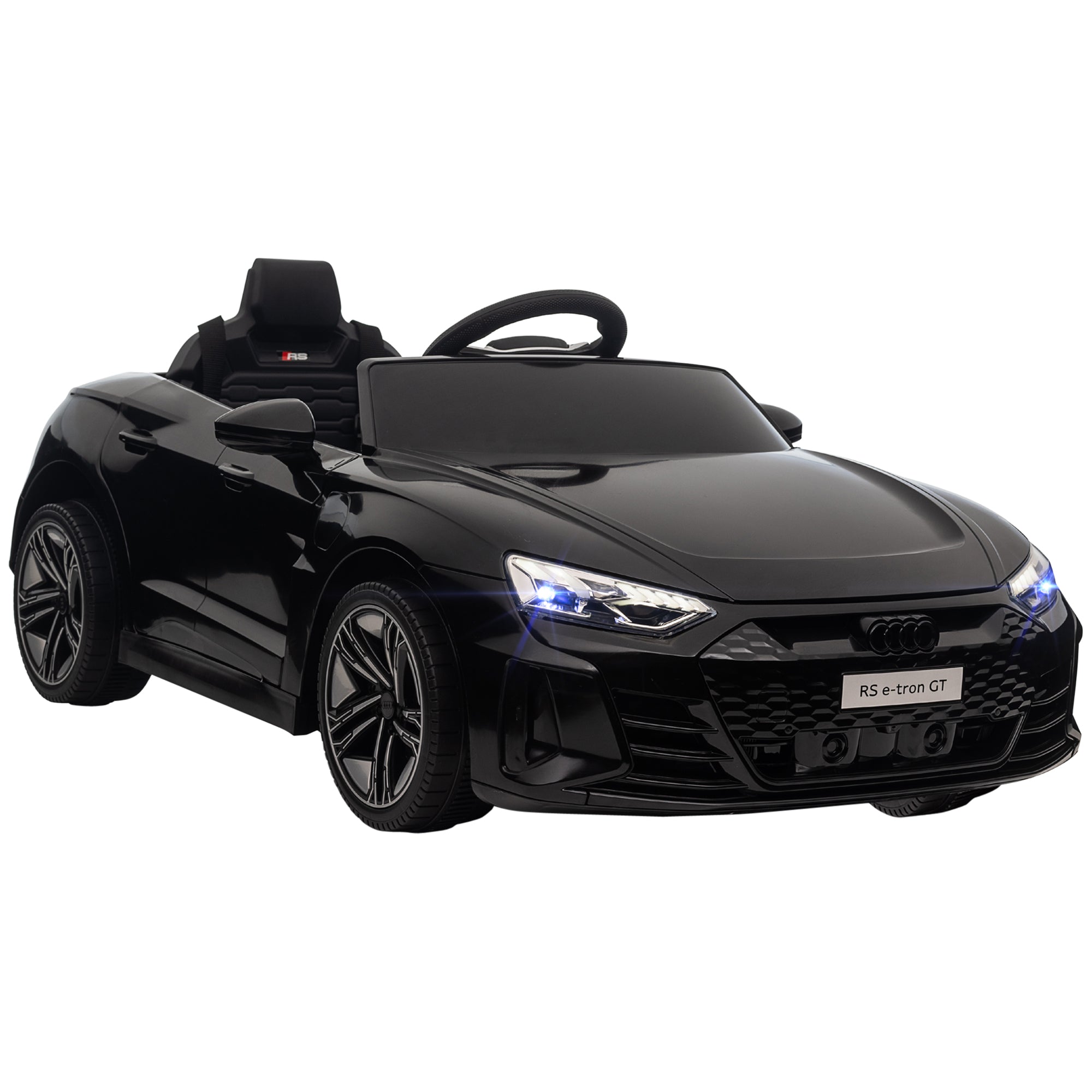 HOMCOM Audi Licensed 12V Kids Electric Ride-On, with Remote Control, Suspension System, Lights, Music, Motor - Black - anydaydirect