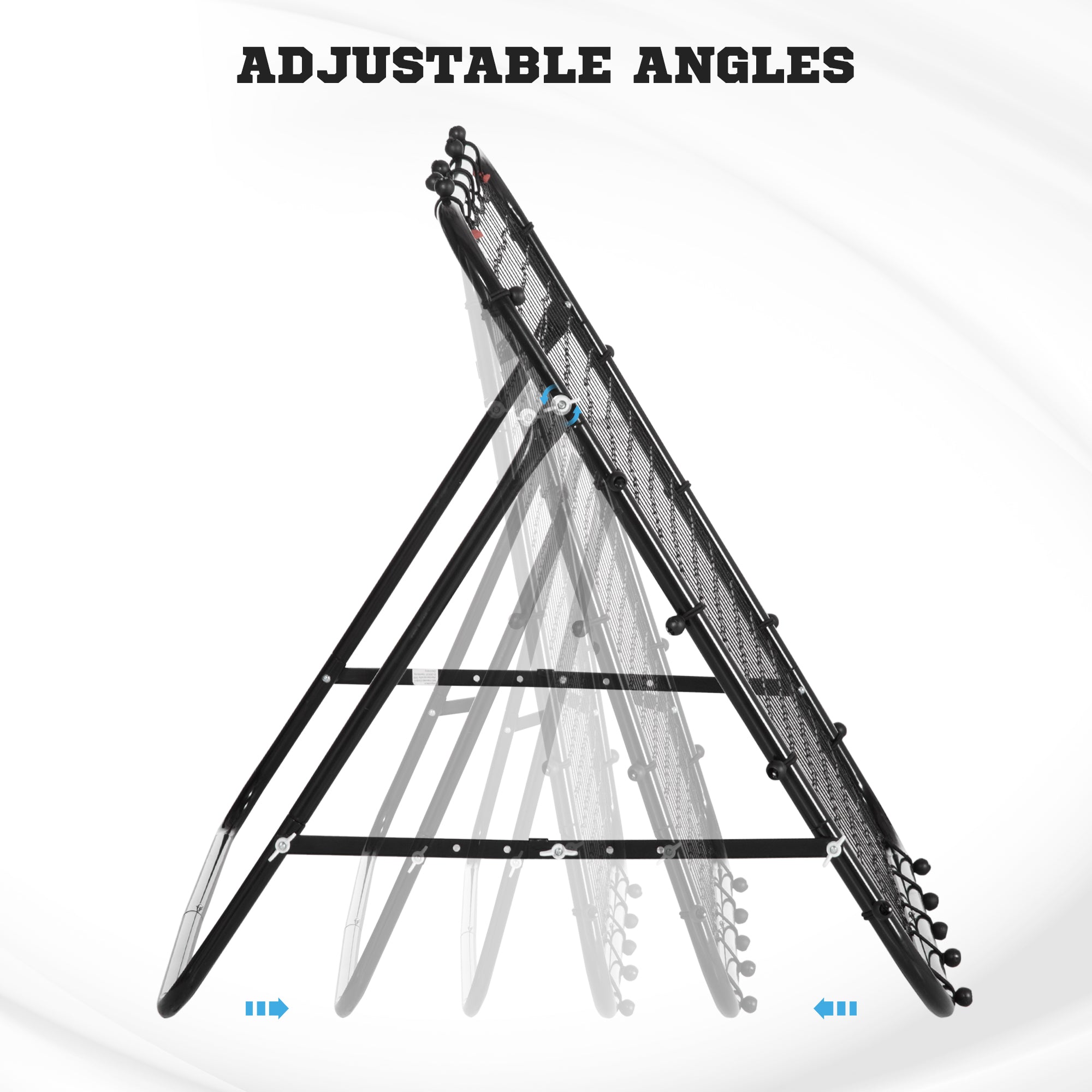 HOMCOM Rebounder Net, Practise Kickback Goal, for Teens, Adults Training - Black - anydaydirect