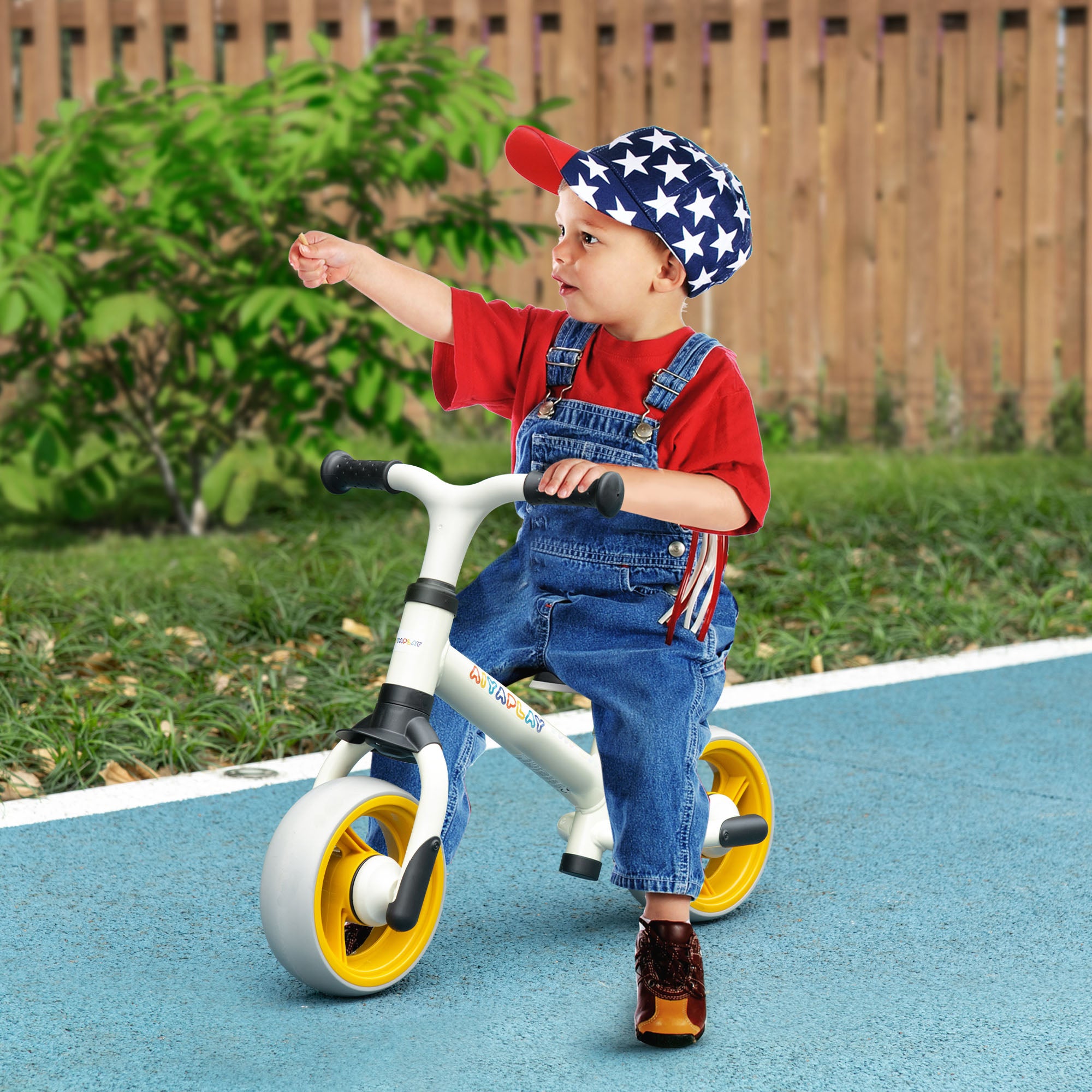 AIYAPLAY 8" Balance Bike, Lightweight Training Bike for Children, with Adjustable Seat, EVA Wheels, Easy installation - Orange - anydaydirect
