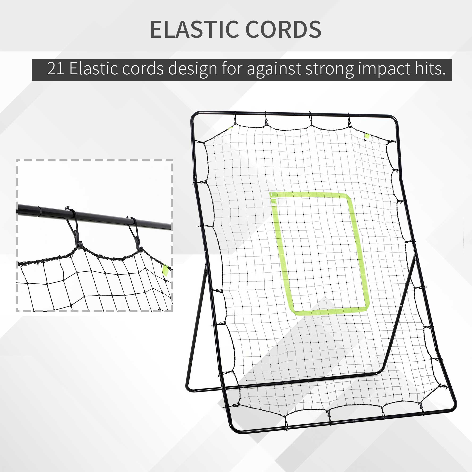 HOMCOM Baseball Rebounder Net Teens Adults Game Spot Softball Training Aid Practise Target Strike Shot Goal Play - anydaydirect
