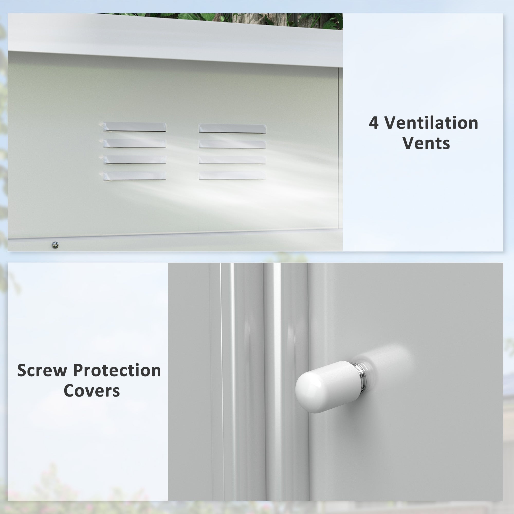 Outsunny 7.6 x 4.3ft Garden Storage Shed w/ Sliding Door Ventilation Window Sloped Roof Gardening Tool Storage Green - anydaydirect