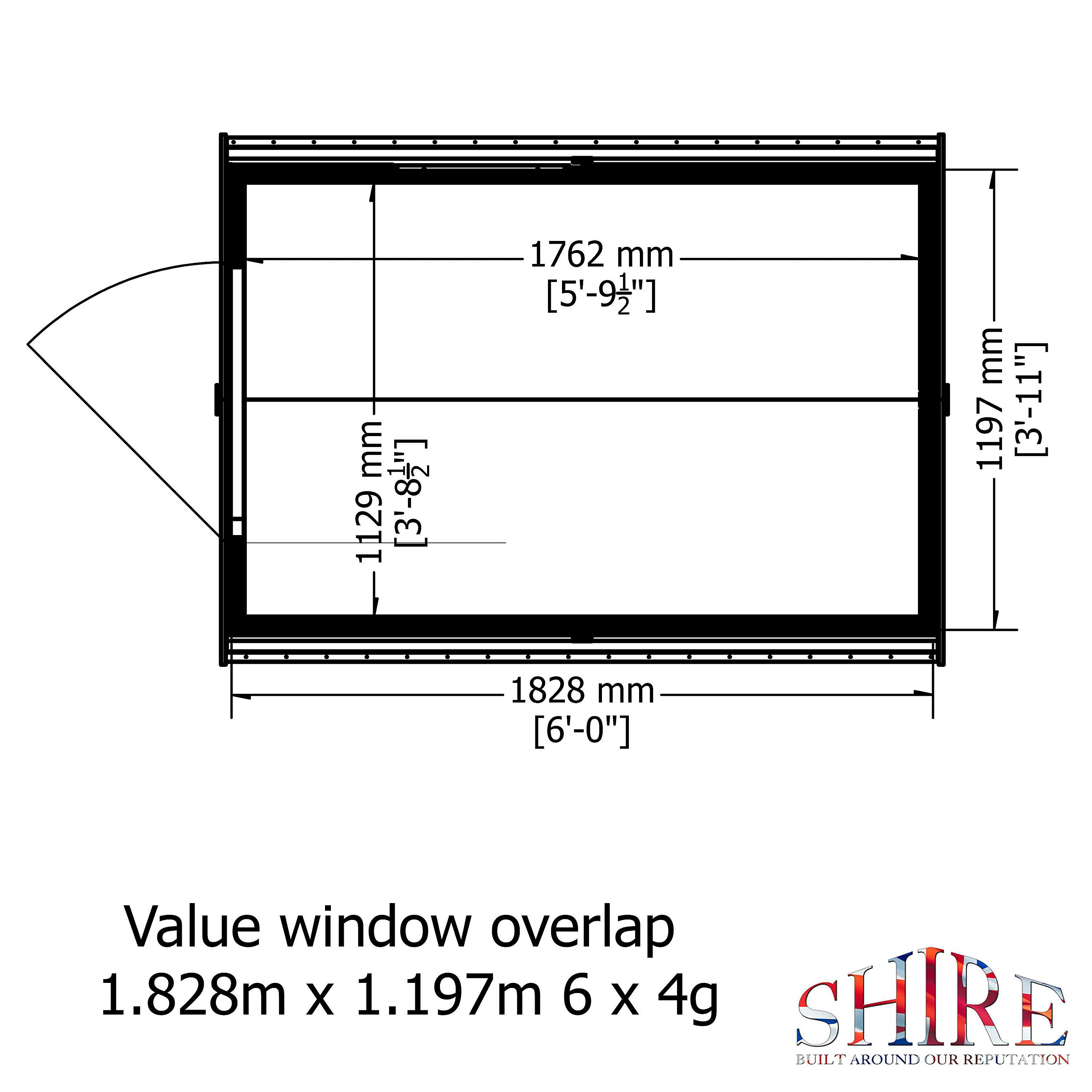 Shire Super Value Overlap Shed 6x4