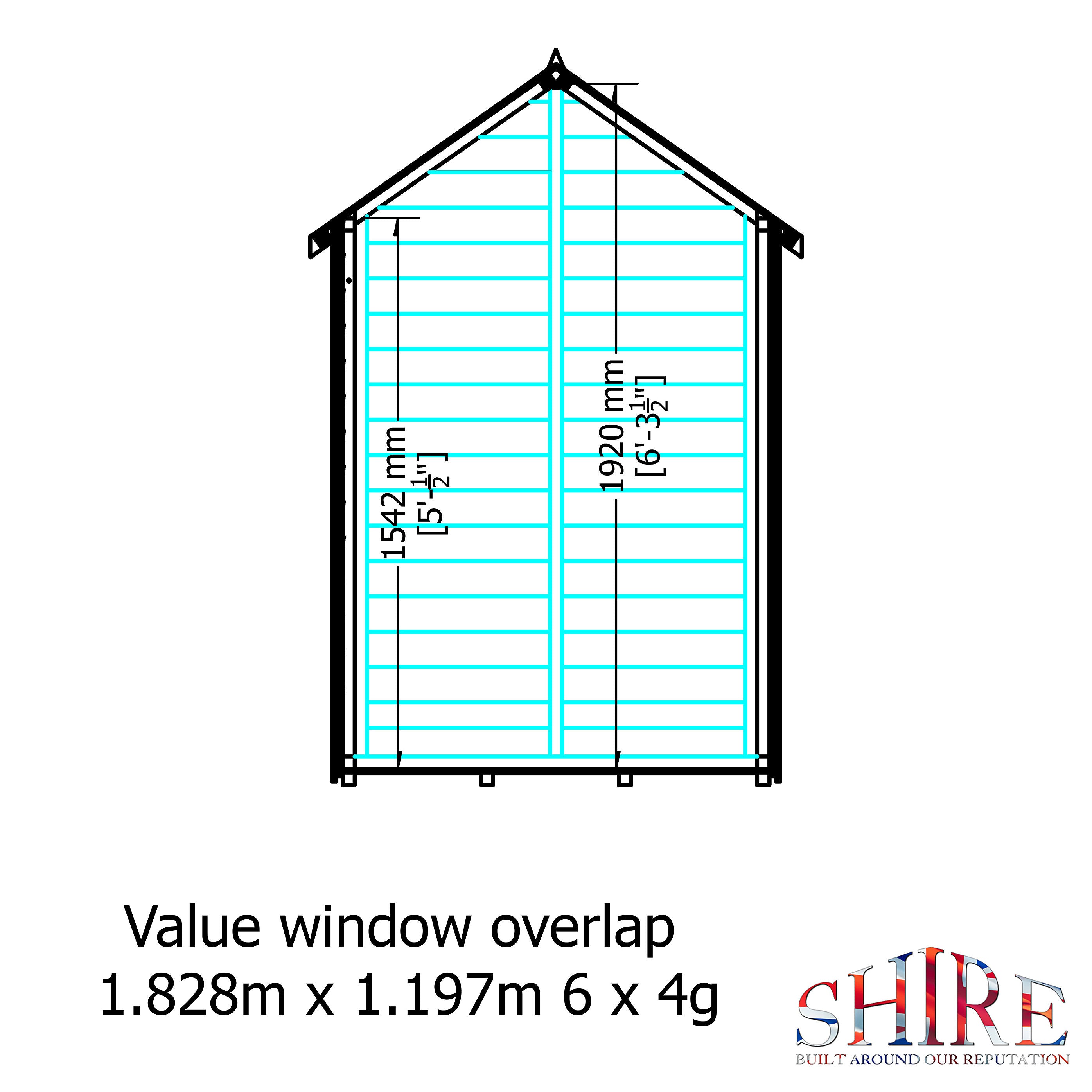 Shire Super Value Overlap Shed 6x4