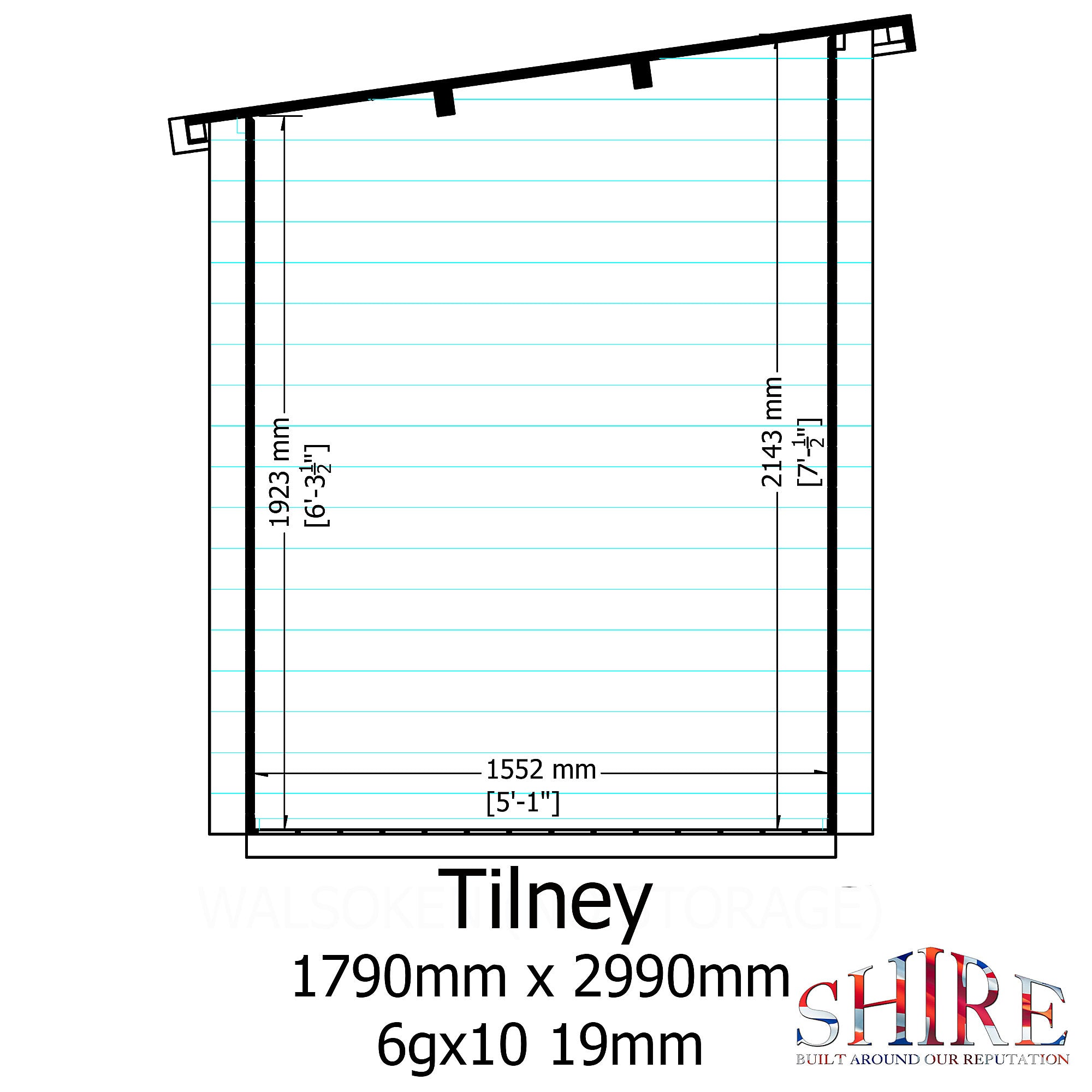 Shire Tilney 10x6 Log Cabin
