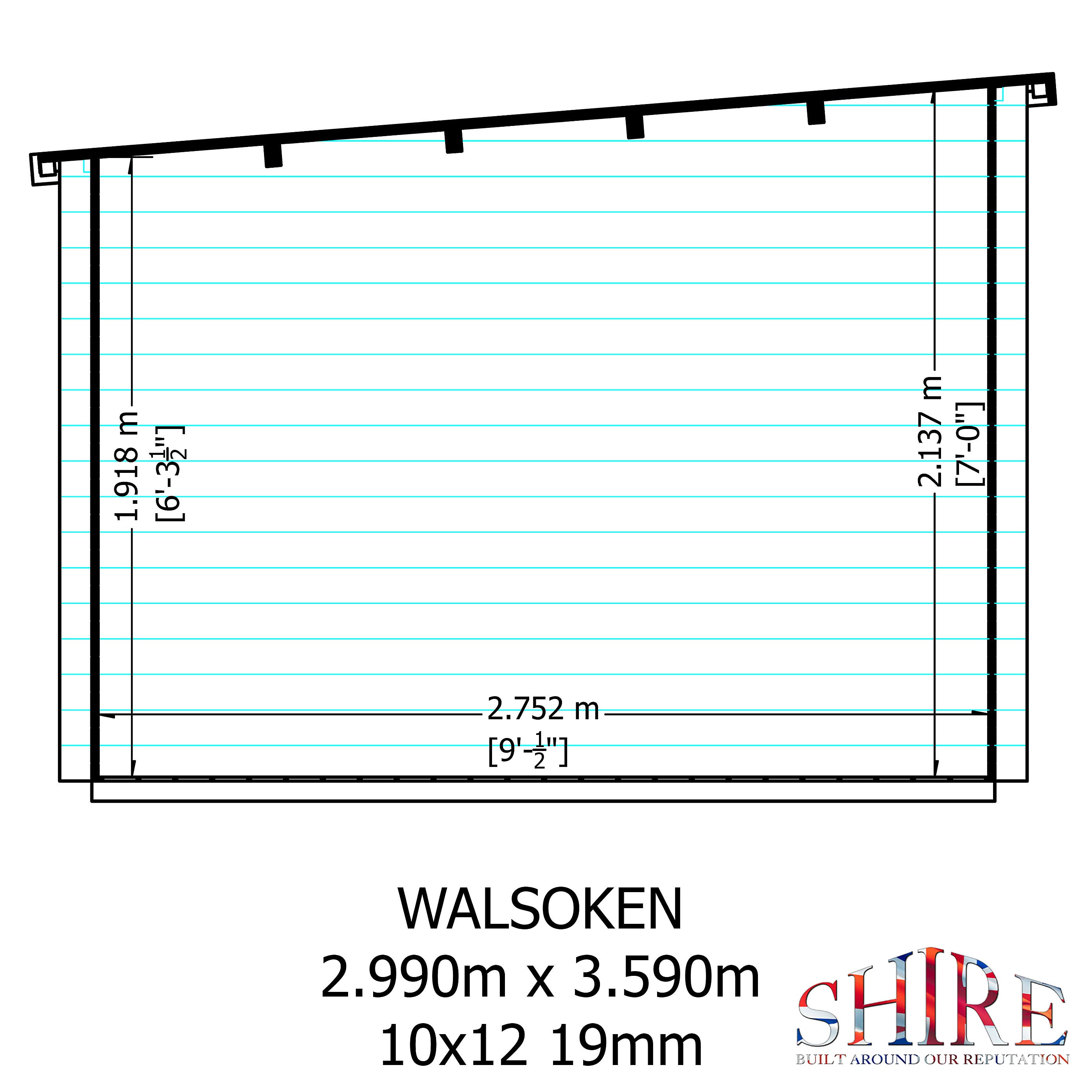 Shire Walsoken 10x12 Log Cabin