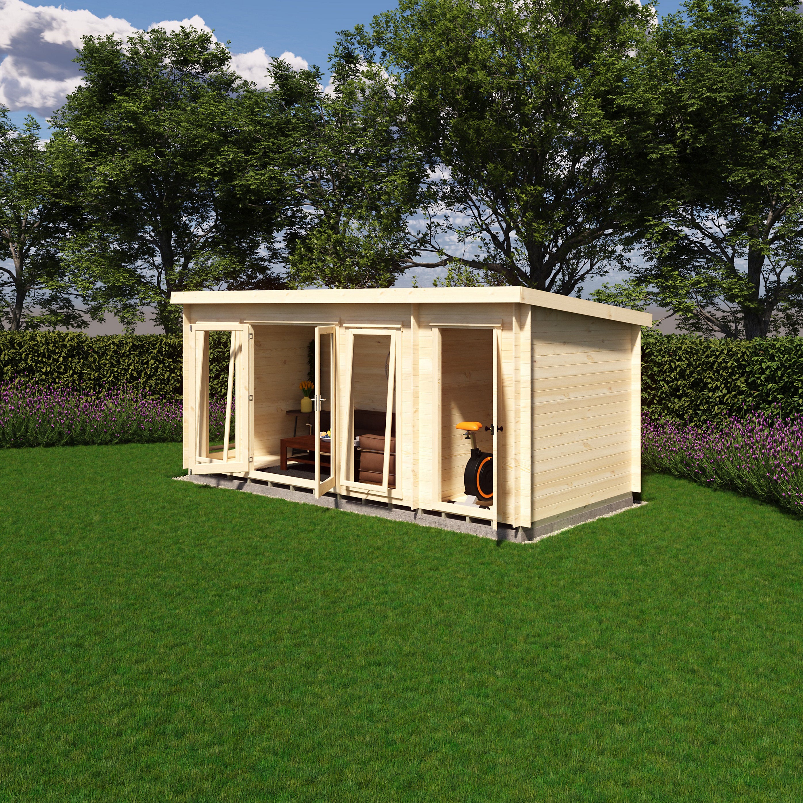 Shire Walsoken 8x17 Log Cabin