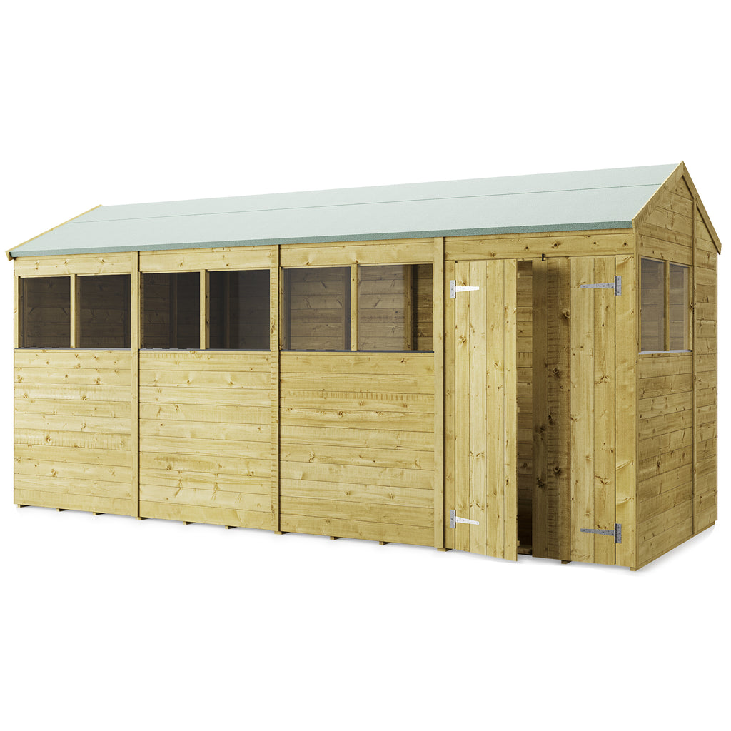 Store More Tongue and Groove Apex Shed - 16x6 Windowed