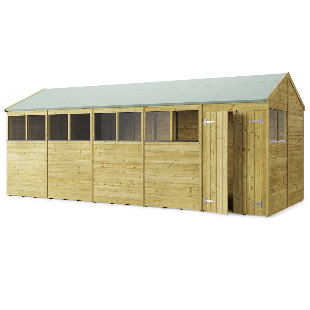 Store More Tongue and Groove Apex Shed - 20x8 Windowed