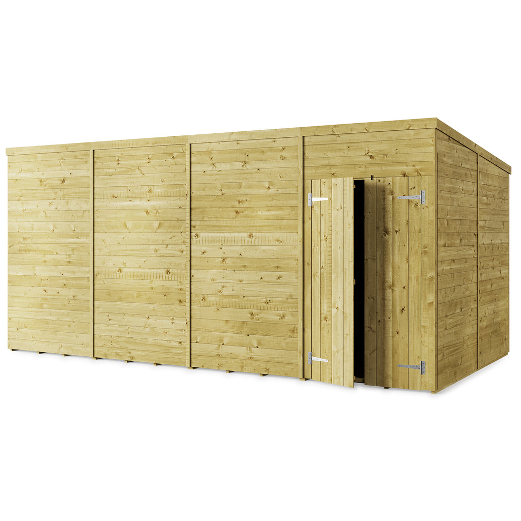 Store More Tongue and Groove Pent Shed - 16x8 Windowless