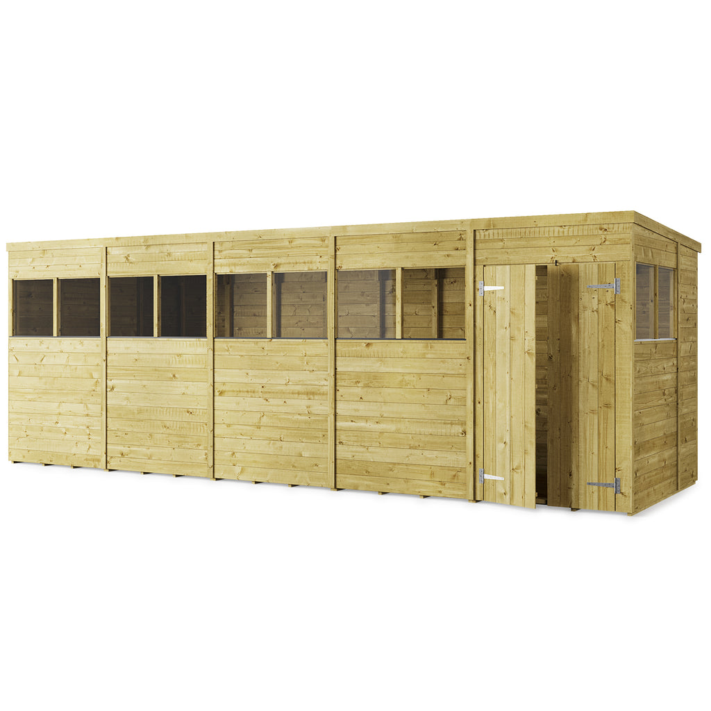 Store More Tongue and Groove Pent Shed - 20x6 Windowed