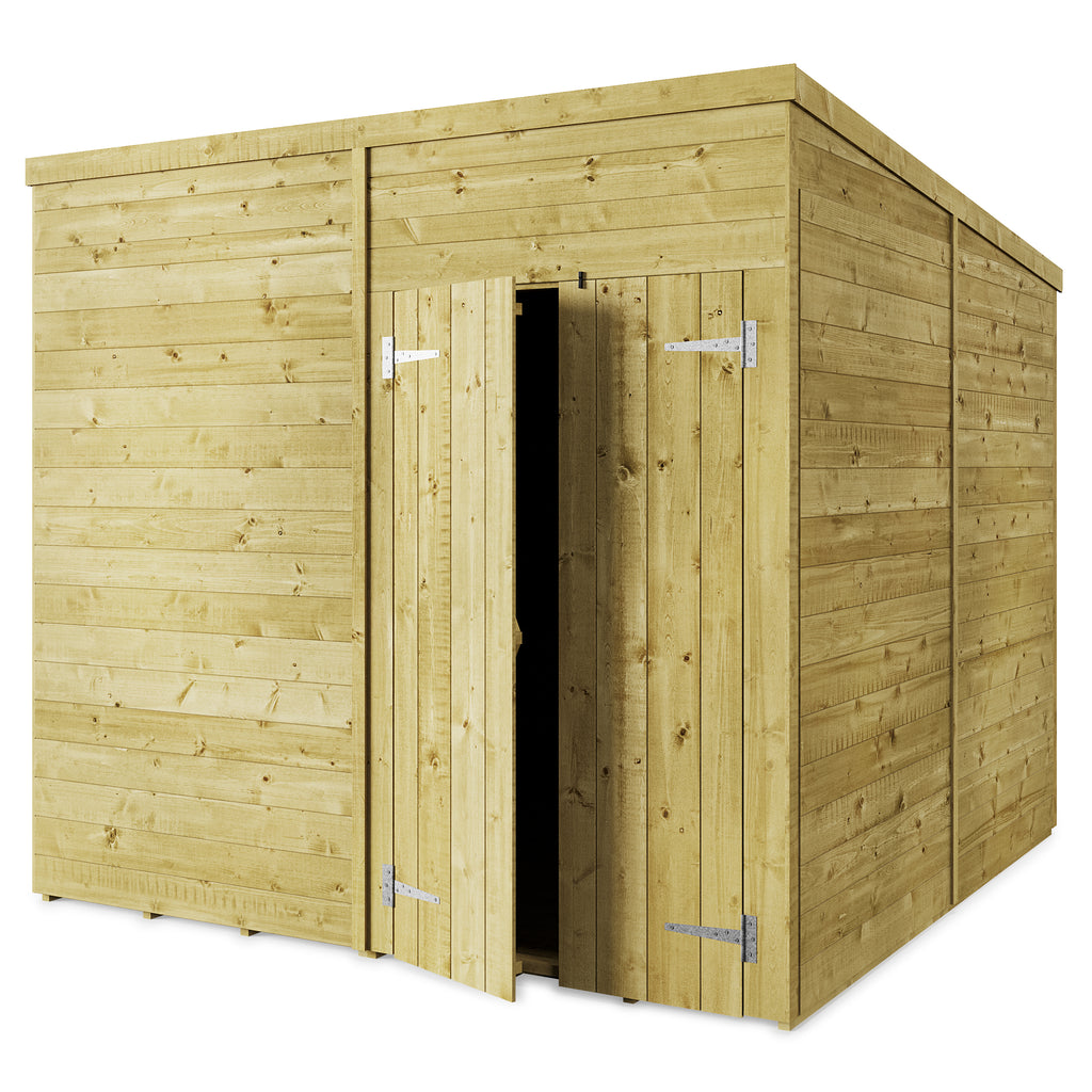 Store More Tongue and Groove Pent Shed - 8x8 Windowless