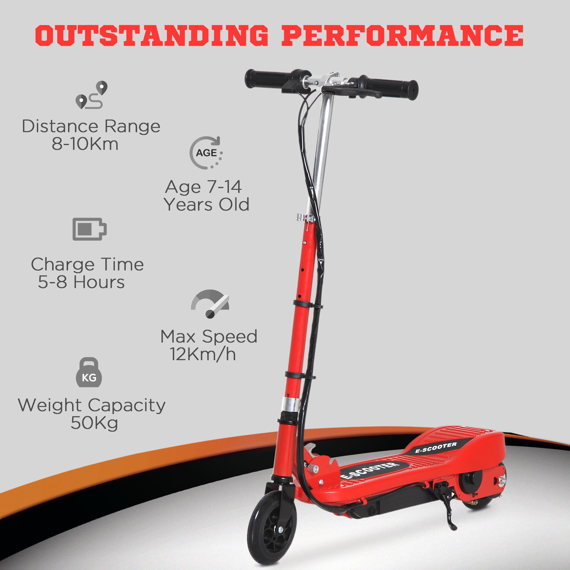 HOMCOM Kids Folding Electric Bike Children E Scooter Ride on Toy 2x12V Recharge Battery 120W Adjustable Height Wheels Suitable for 7-14 yrs - anydaydirect