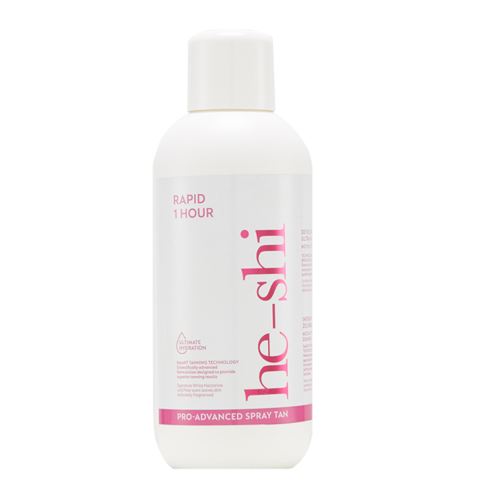 He-Shi Rapid 1 Hour Spray Tan 1L (10%) - Medium to Dark - No Smell - anydaydirect