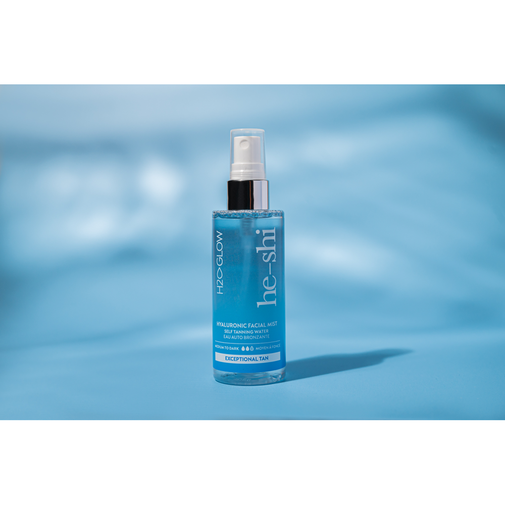 He-Shi H2O Glow Hyaluronic Facial Mist (clear tan) 100ml - Spritz - anydaydirect