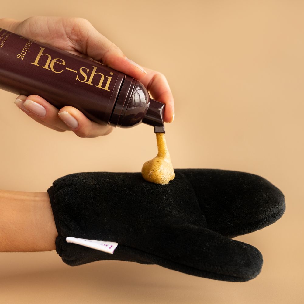He-Shi Luxury Velvet Tanning Mitt - Prevent tan stains - double sided - anydaydirect