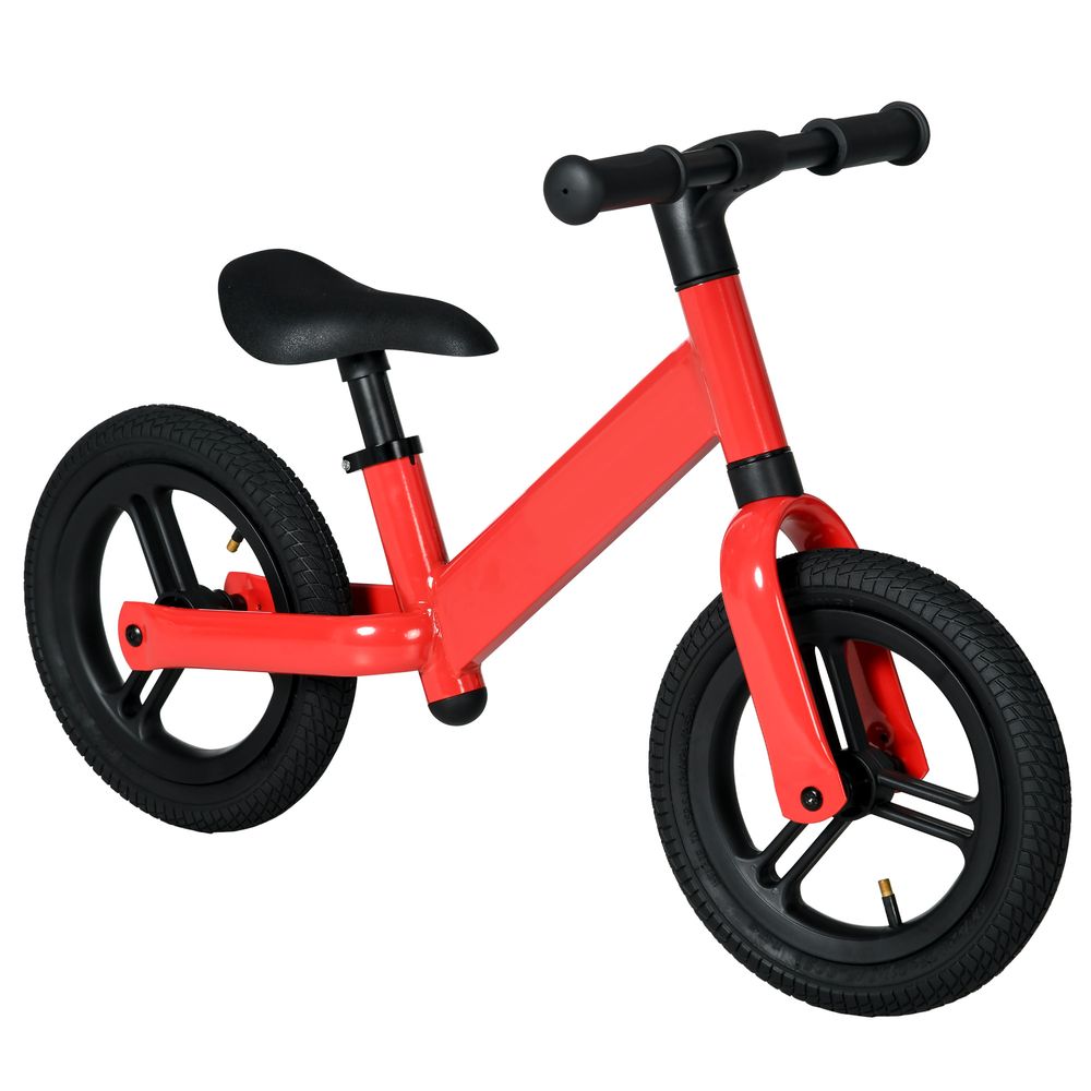 AIYAPLAY 12" Kids Balance Bike No Pedal with Adjustable Seat for 2-5 Years - Red - anydaydirect