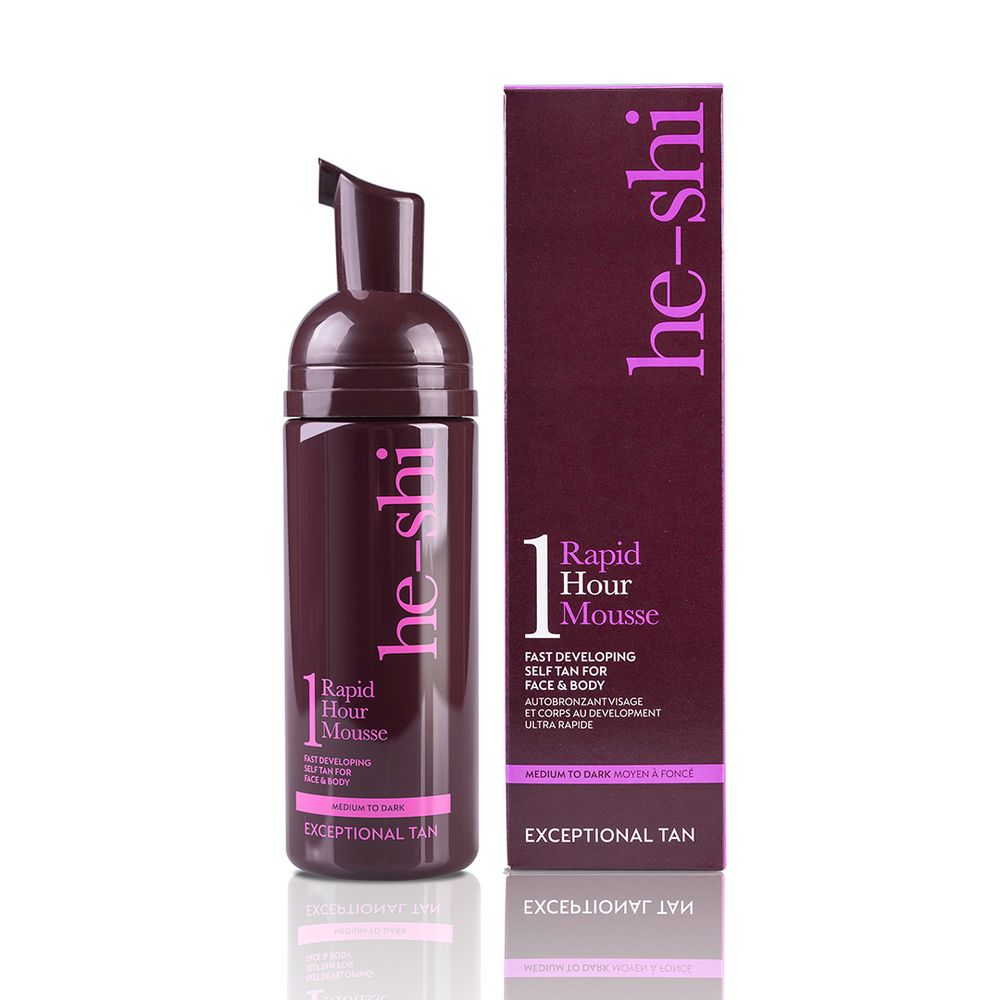 He-Shi Rapid 1 Hour Mousse  - Medium to Dark Self Tan - Quick Dry - anydaydirect