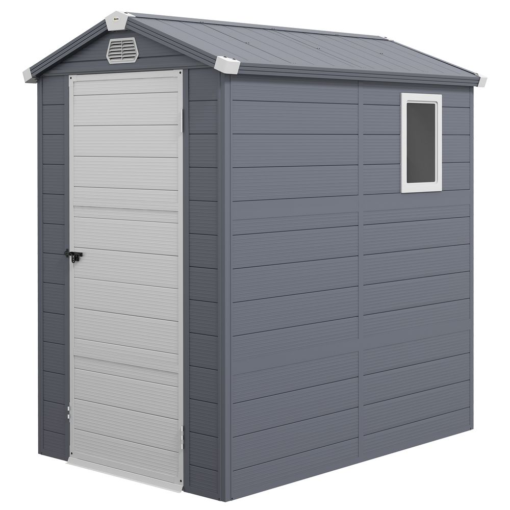 Outsunny Garden Shed Storage with Foundation Kit and Vents - anydaydirect