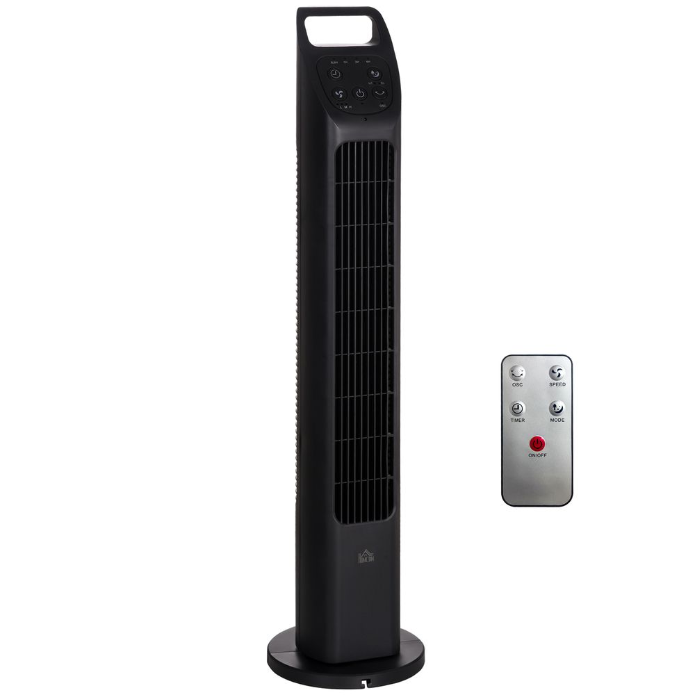 Oscillating Tower Fan Cooling with Remote, 4H Timer for Home Office - anydaydirect
