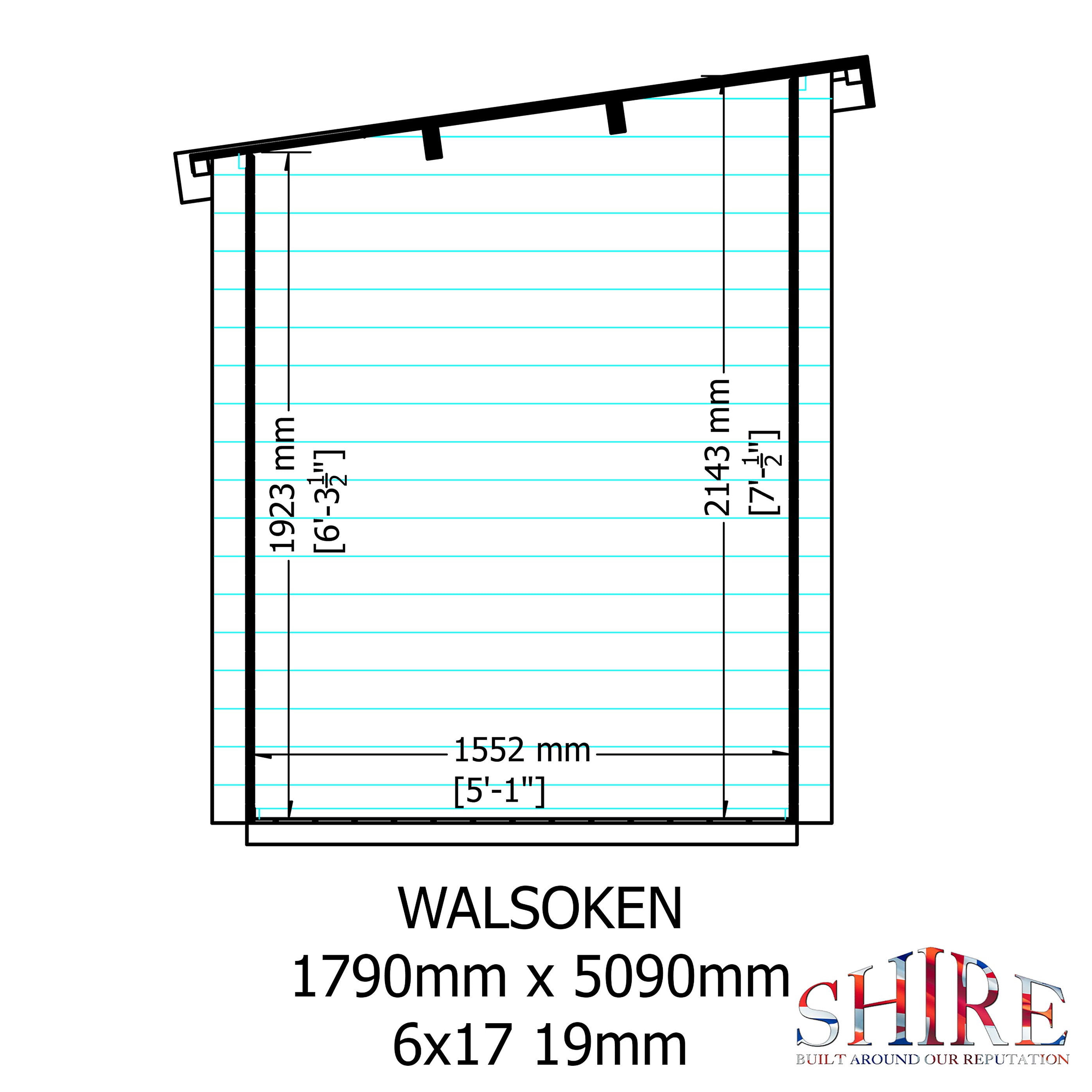 Shire Walsoken 6x17 Log Cabin