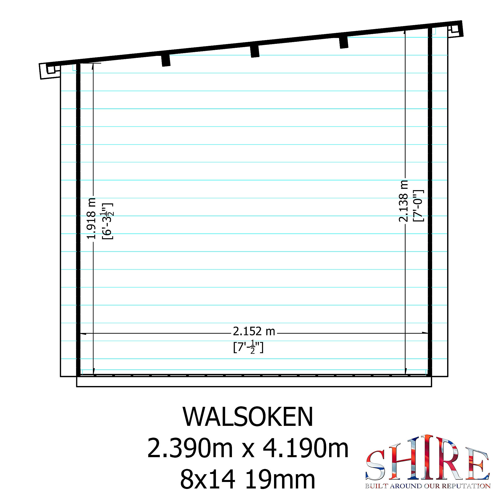 Shire Walsoken 8x14 Log Cabin