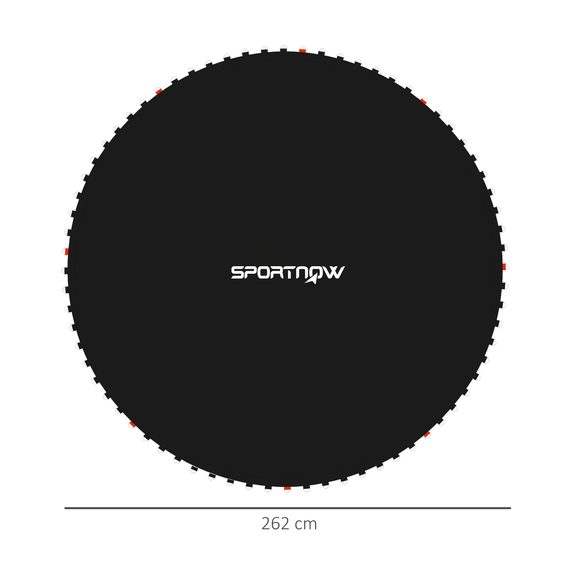 SPORTNOW Trampoline Replacement Mat with Spring Pull Tool, 54 V-Hooks, for 10ft Trampoline using 14cm Springs, Black - anydaydirect