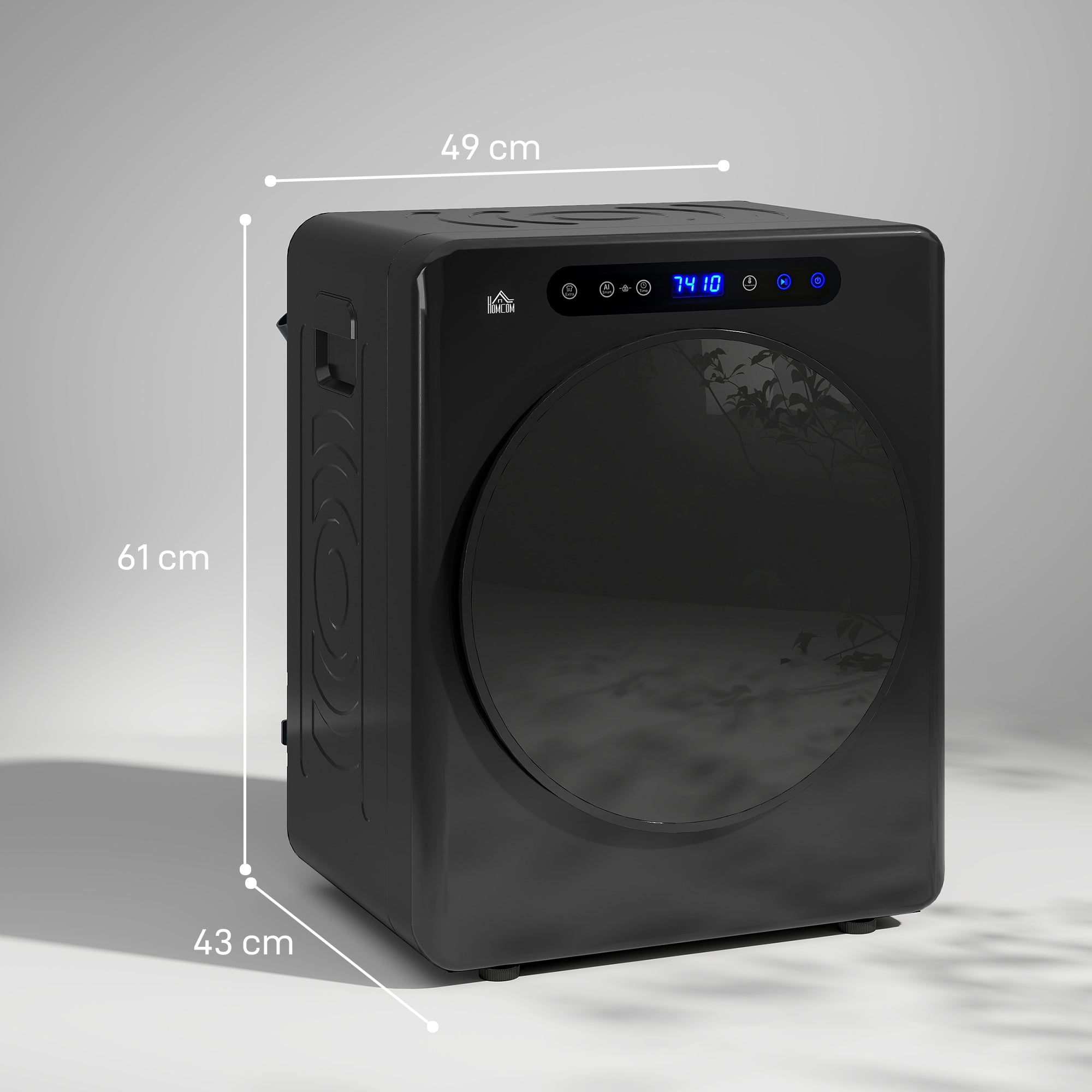 HOMCOM 4kg Compact 40-60? Tumble Dryer - Black - anydaydirect