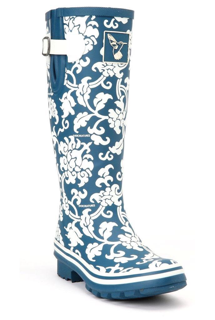 Evercreatures Delft Tall Wellies - anydaydirect