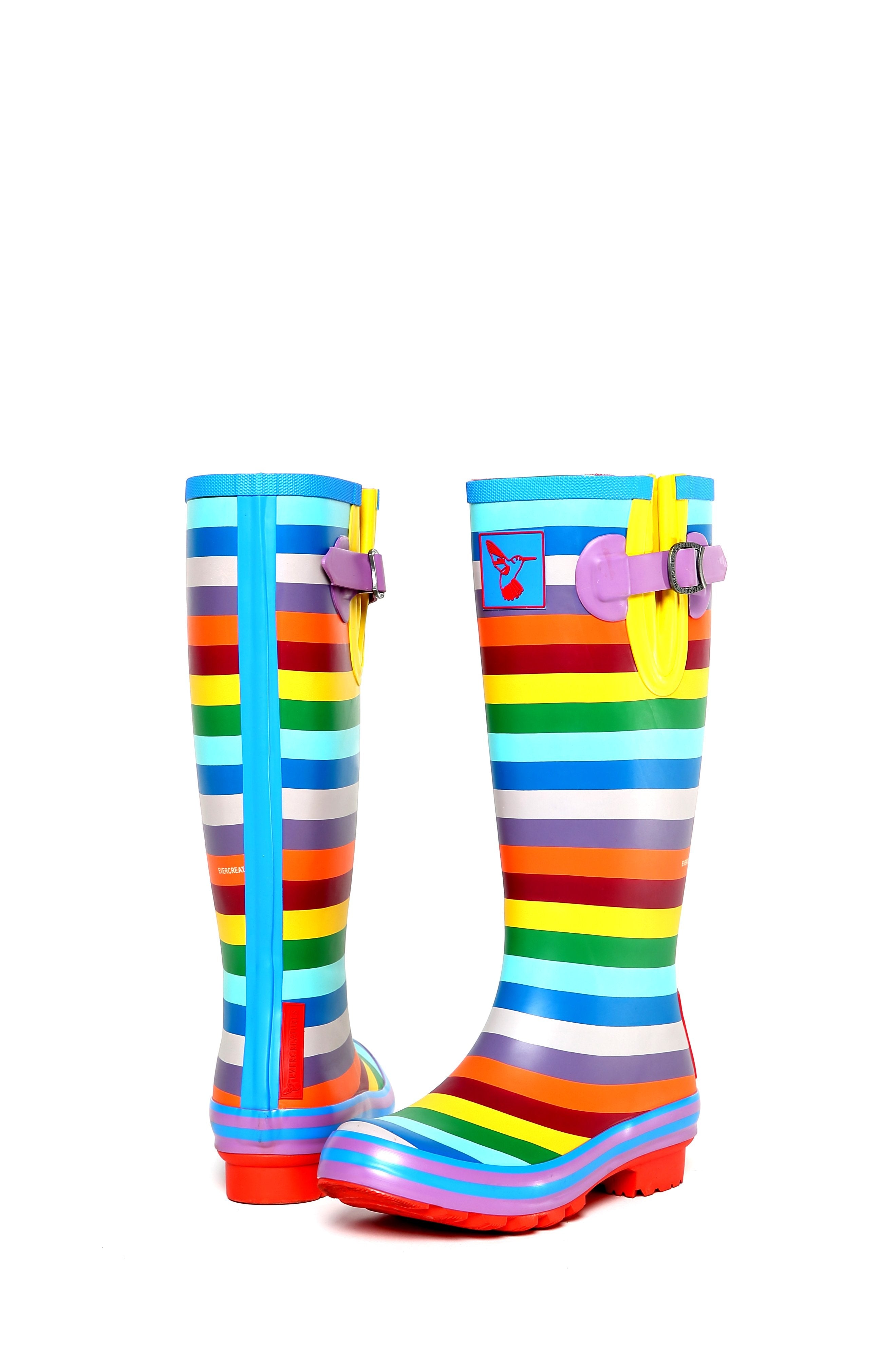 Evercreatures Rainbow Tall Wellies - anydaydirect