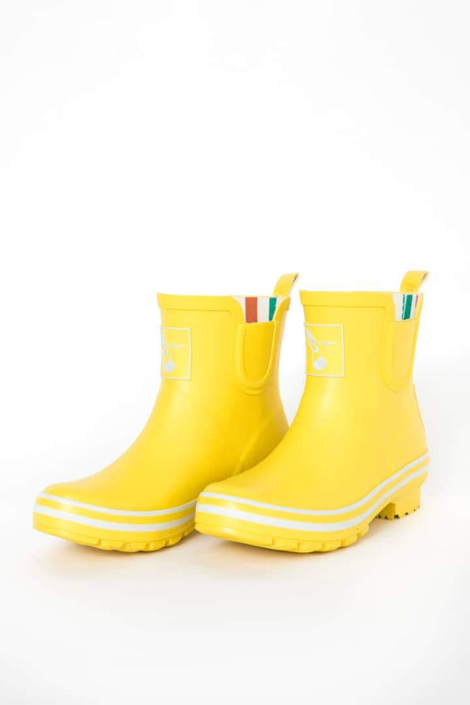 Evercreatures Yellow Meadow Ankle Wellies - anydaydirect