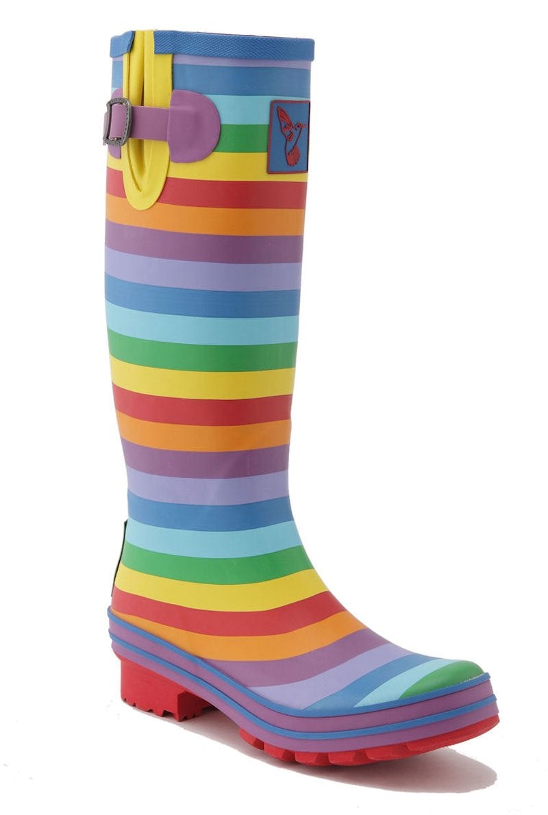Evercreatures Rainbow Tall Wellies - anydaydirect