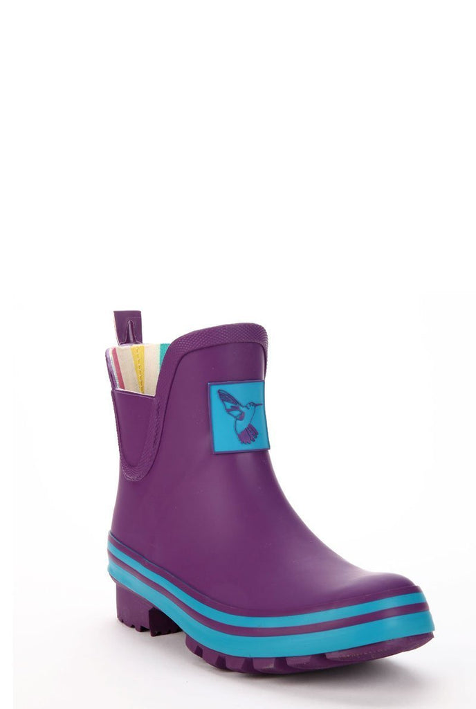 Evercreatures Eggplant Meadow Ankle Wellies - anydaydirect