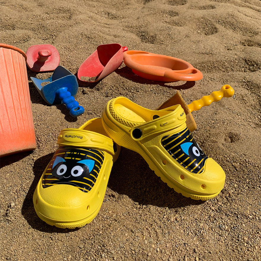 Rouchette Axel Kids Clog - Yellow - anydaydirect