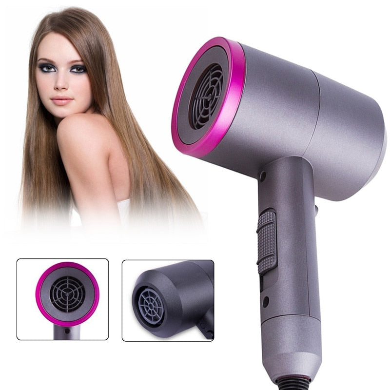 Anydaydirect Hair Dryer 1600W High Speed Professional Blow Dryer Air Blow Hair Dryer Low Noise Diffuser Salon Smart Memory Hairdryer - anydaydirect