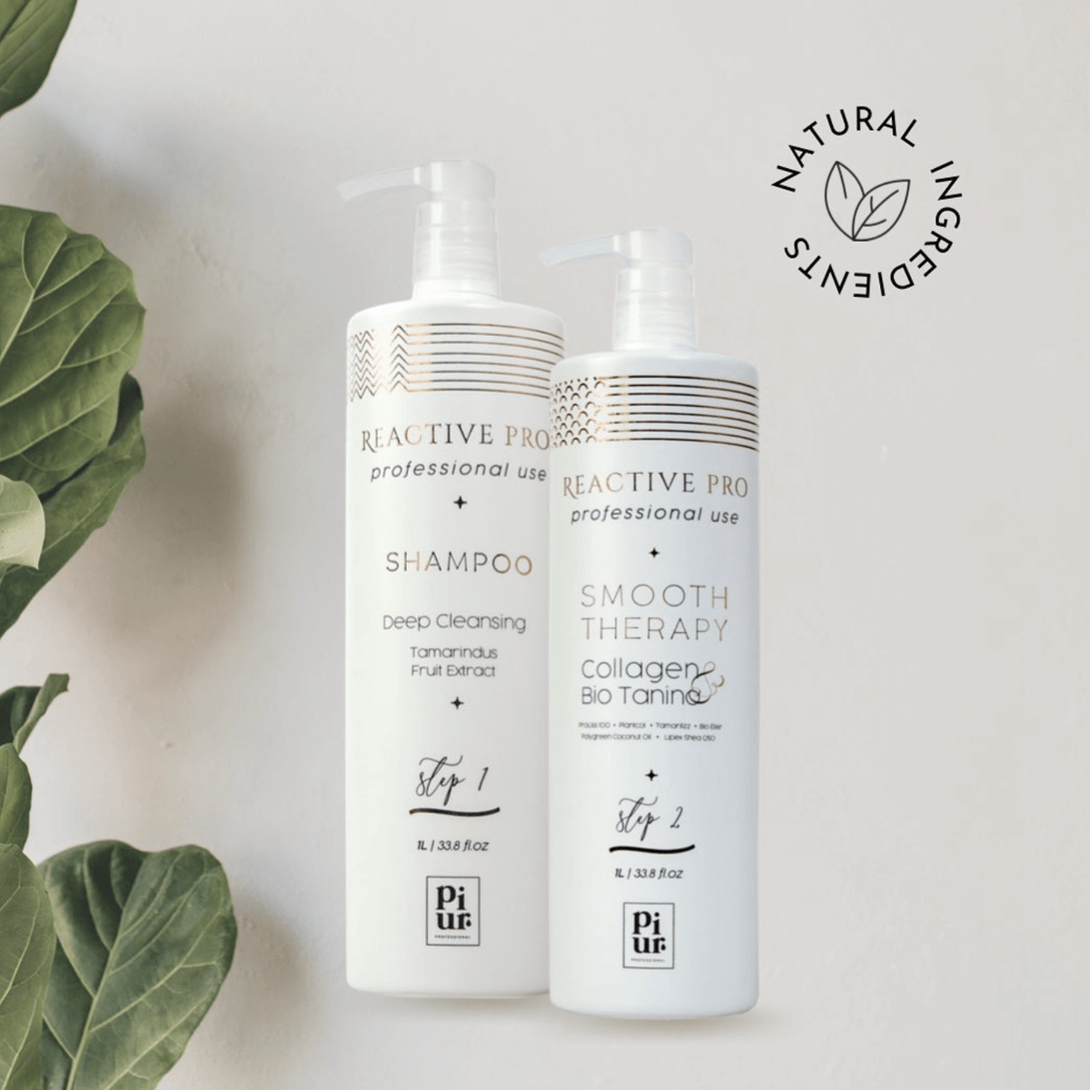 PIUR - Reactive Pro Sulphate Free Smooth Therapy, Shampoo 1L - anydaydirect