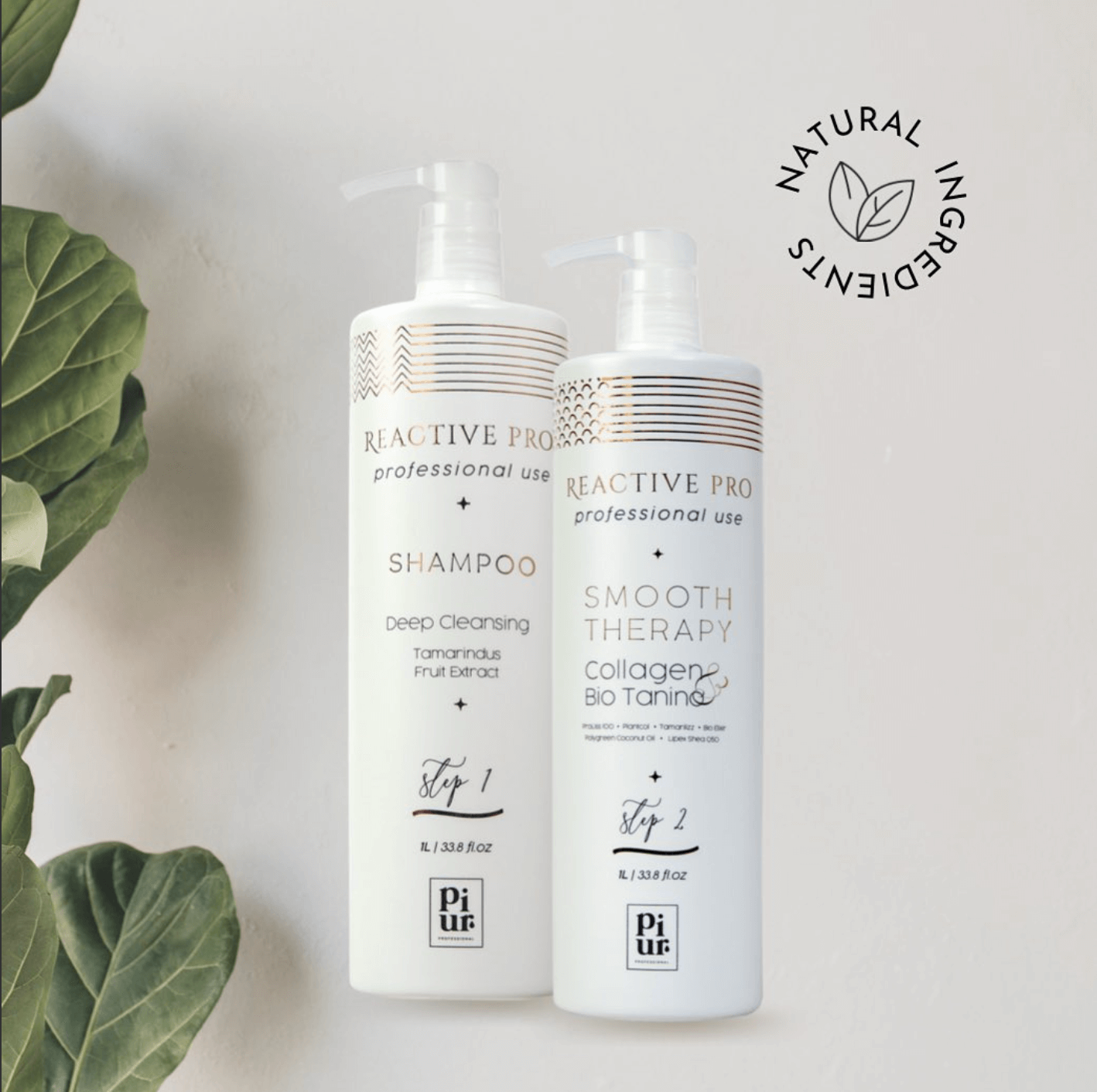 PIUR - Reactive Pro Sulphate Free Smooth Therapy, Shampoo 1L - anydaydirect