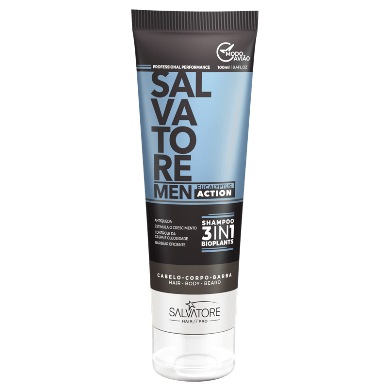 SALVATORE - Men Active, Shampoo 3in1 100ml - anydaydirect