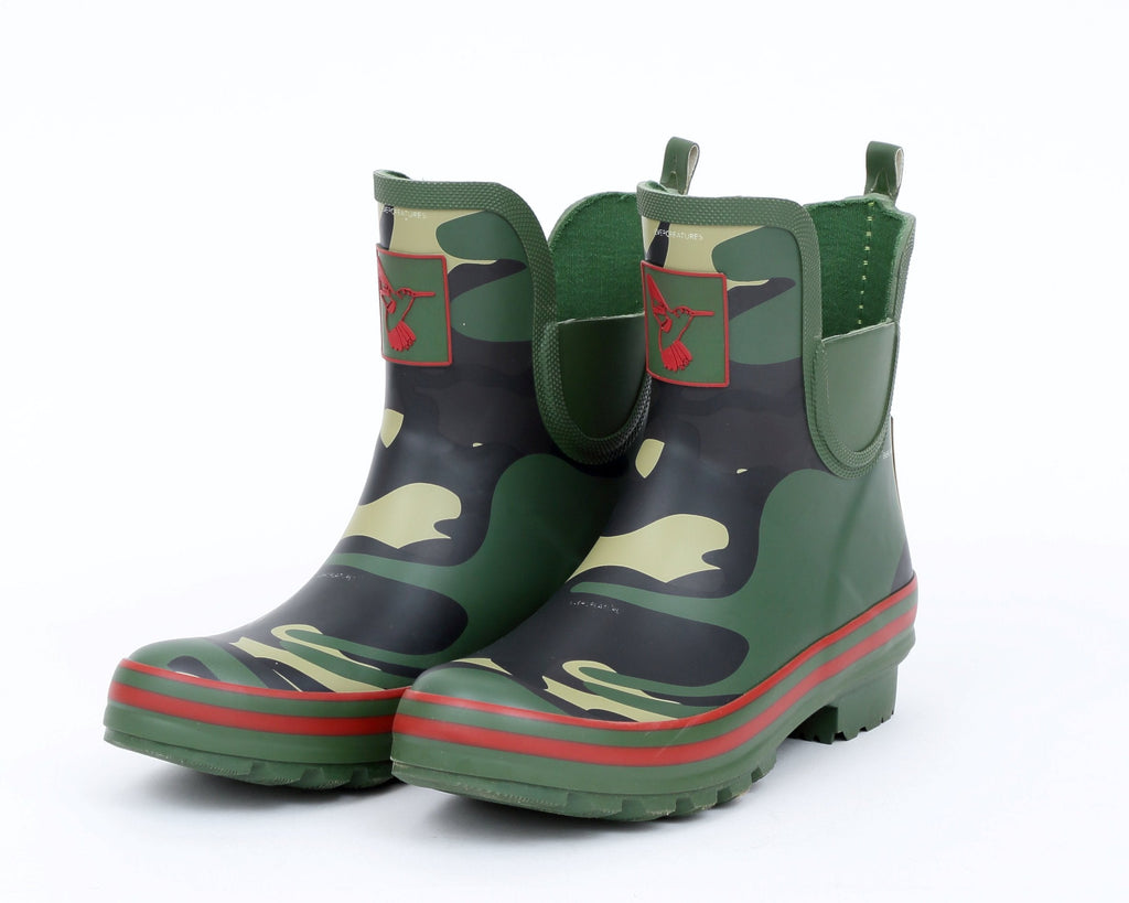 Evercreatures Camouflage Meadow Ankle Wellies - anydaydirect